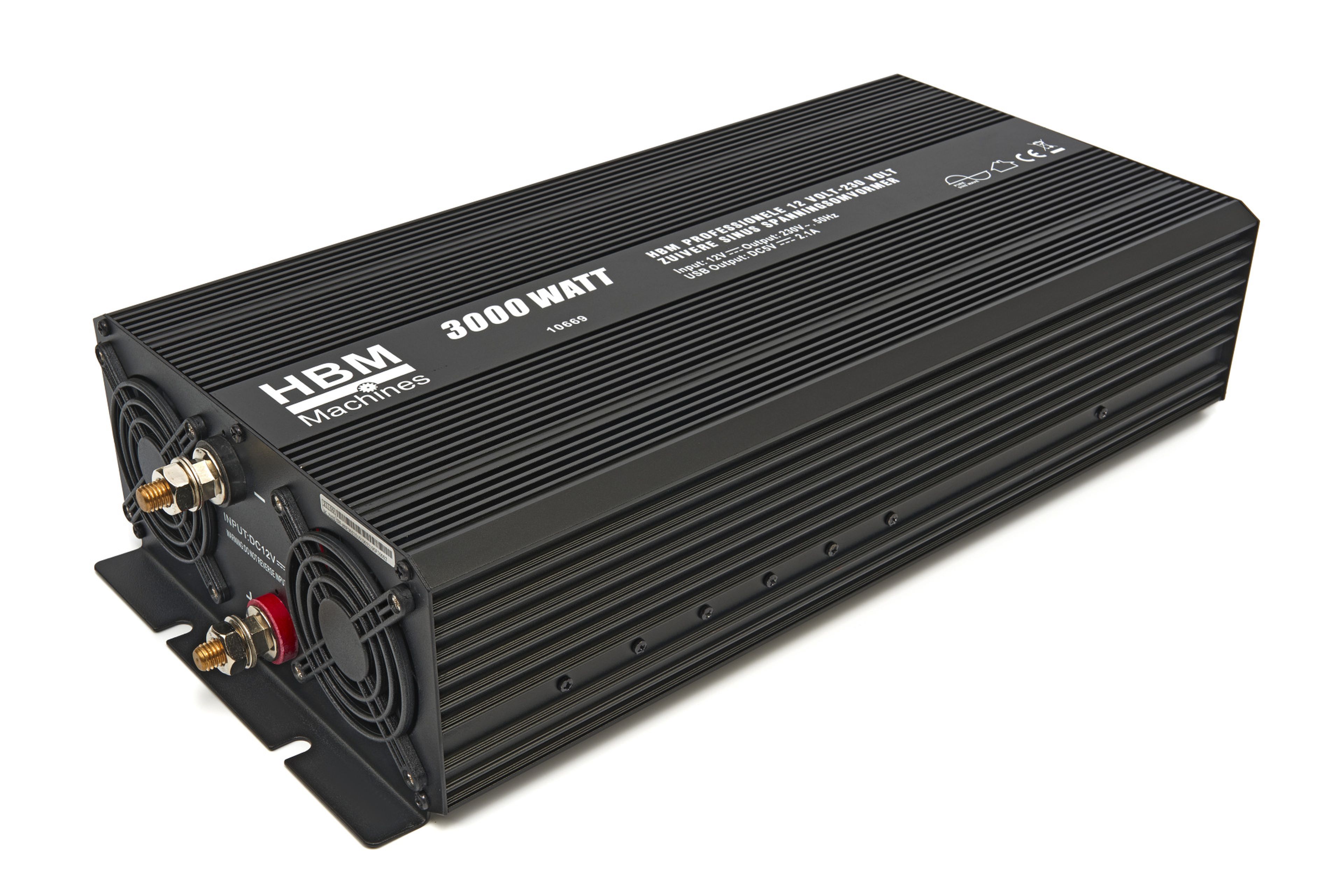 HBM Professionale 12 Volt – 230 Volt Inverter a Sinus Ondulato Puro