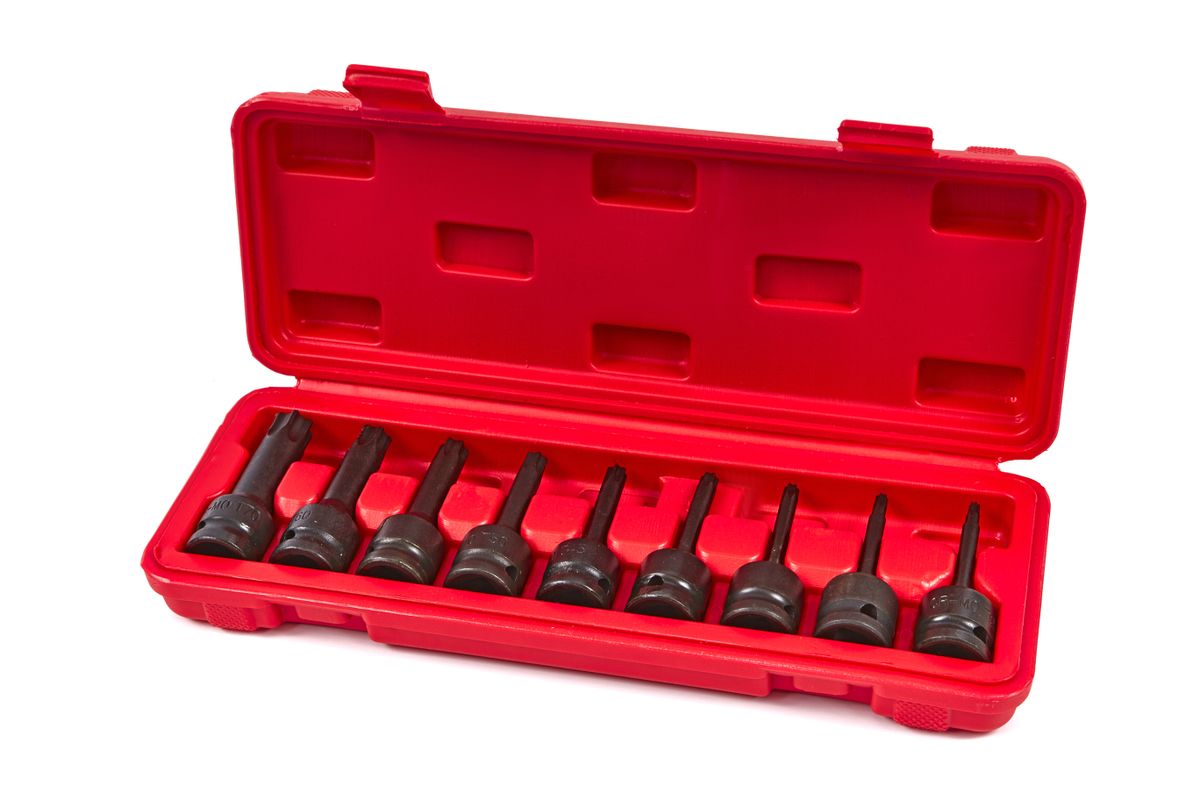 HBM 9-teiliger langer Torx-Steckschlüssel-Satz mit 1/2 inch-Loch