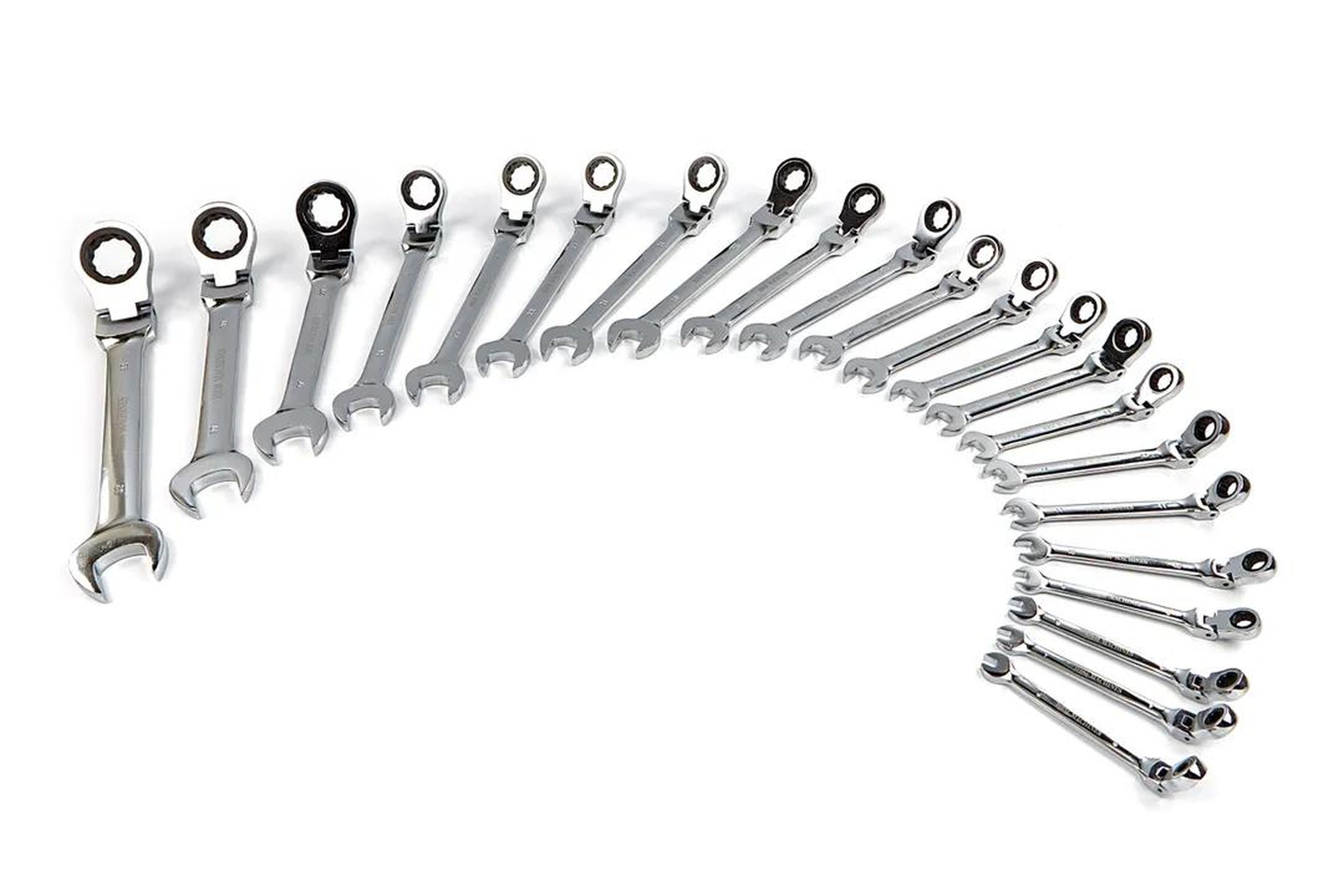 HBM ring-, ratel- en steeksleutelset met kantelbare kop 22-delig Image 3