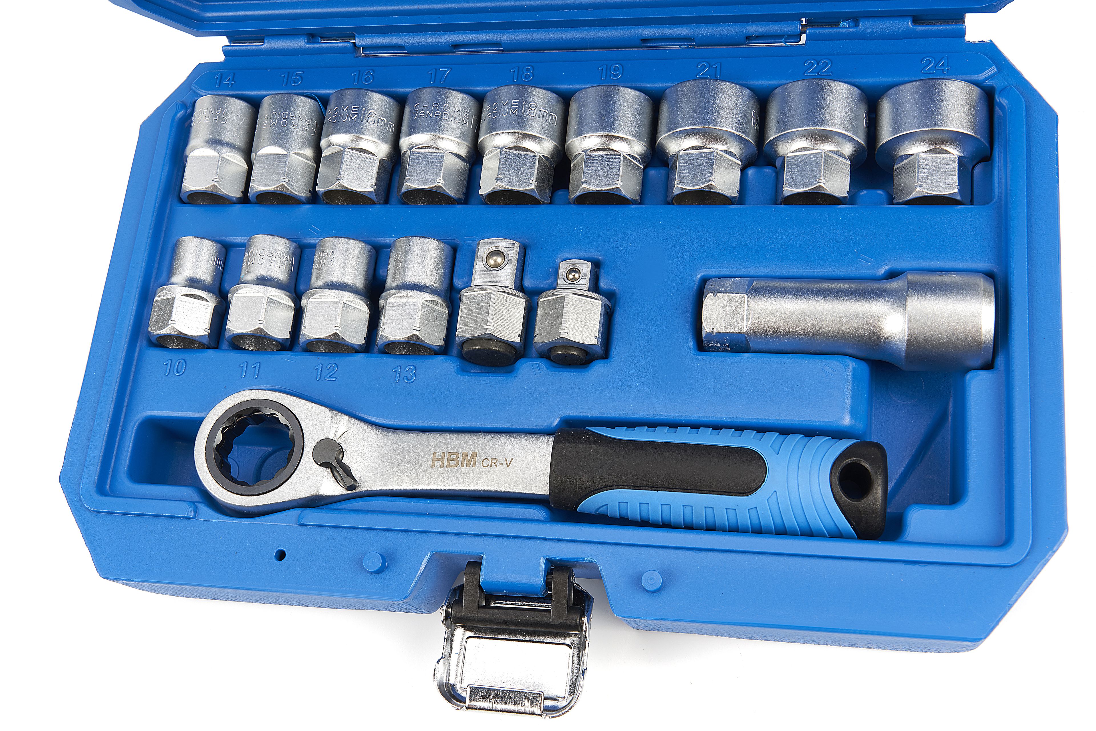 HBM 17 Delige Doorsteek Doppenset Image 2