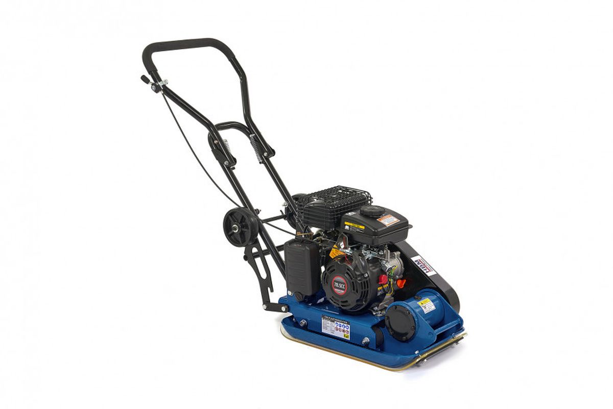 HBM 2,8 PS / 78.5 CC Rüttelplatte inklusive Radsatz und Gehwegschutzplatte 8200N