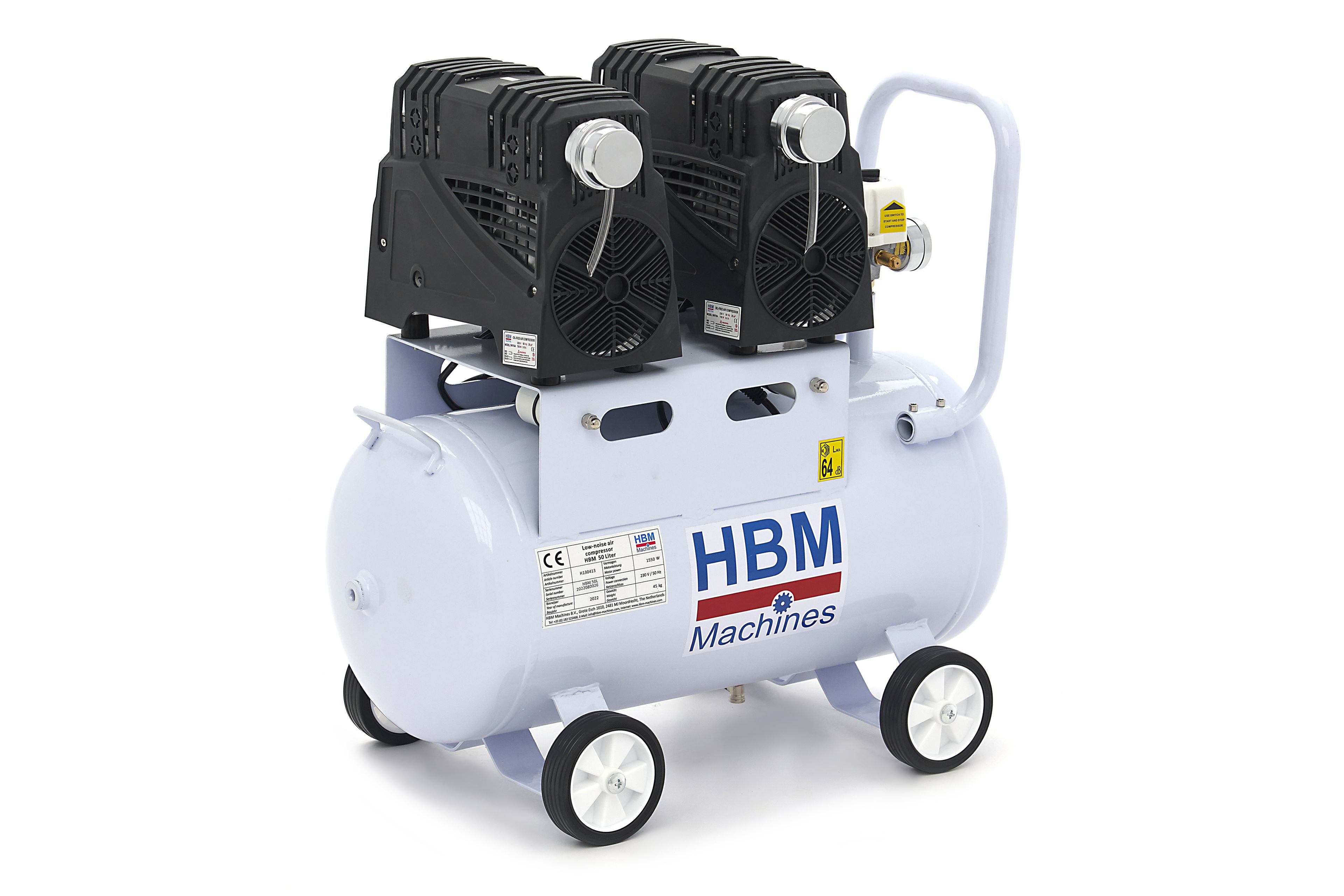 Compresor de Bajo Ruido HBM - 2 PK 50 Litros Modelo 2 Image 2