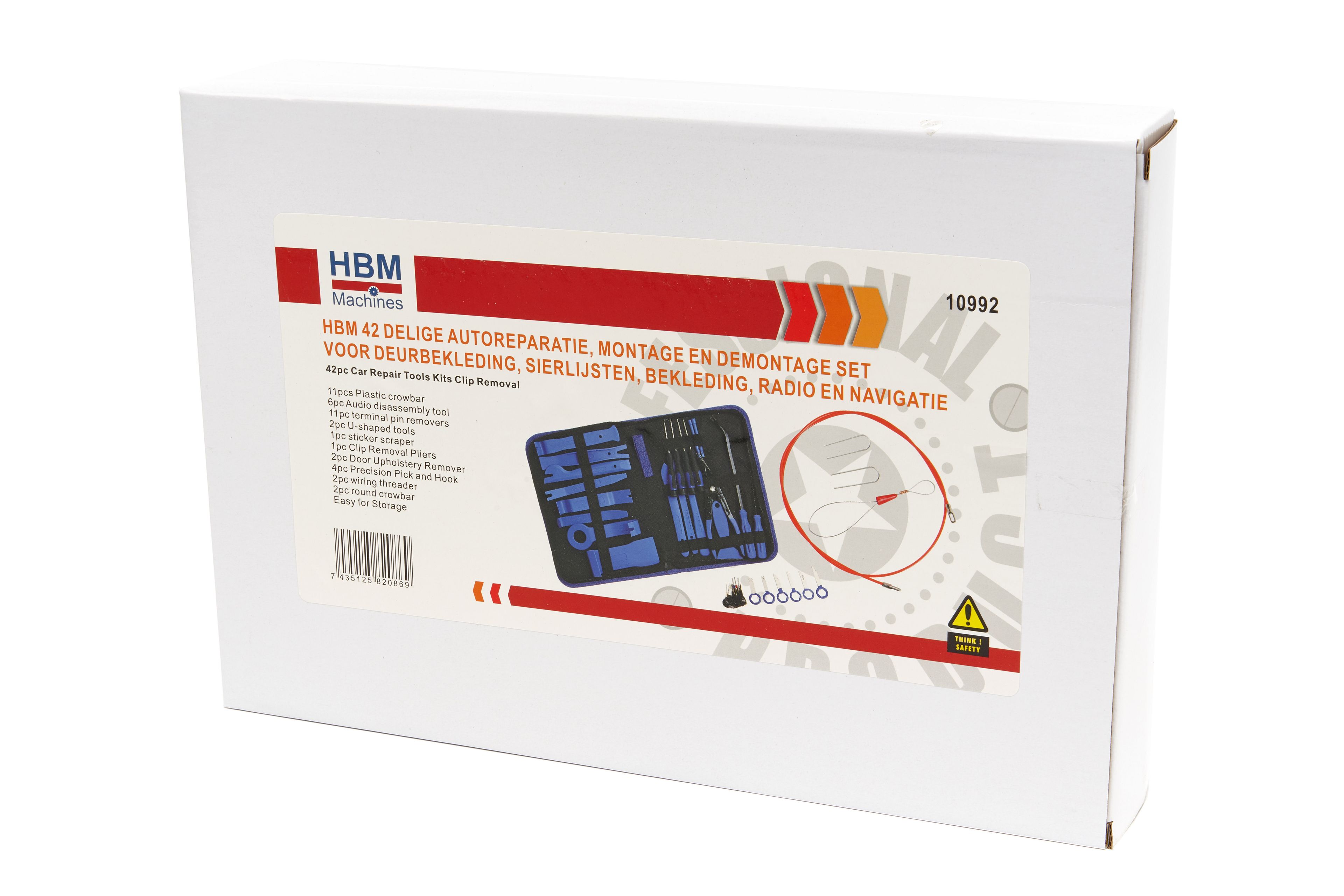 HBM 42-teiliges Auto-Reparatur-, Montage- und Demontage-Kit für Türverkleidungen, Verkleidungen, Polsterung, Ra Image 8