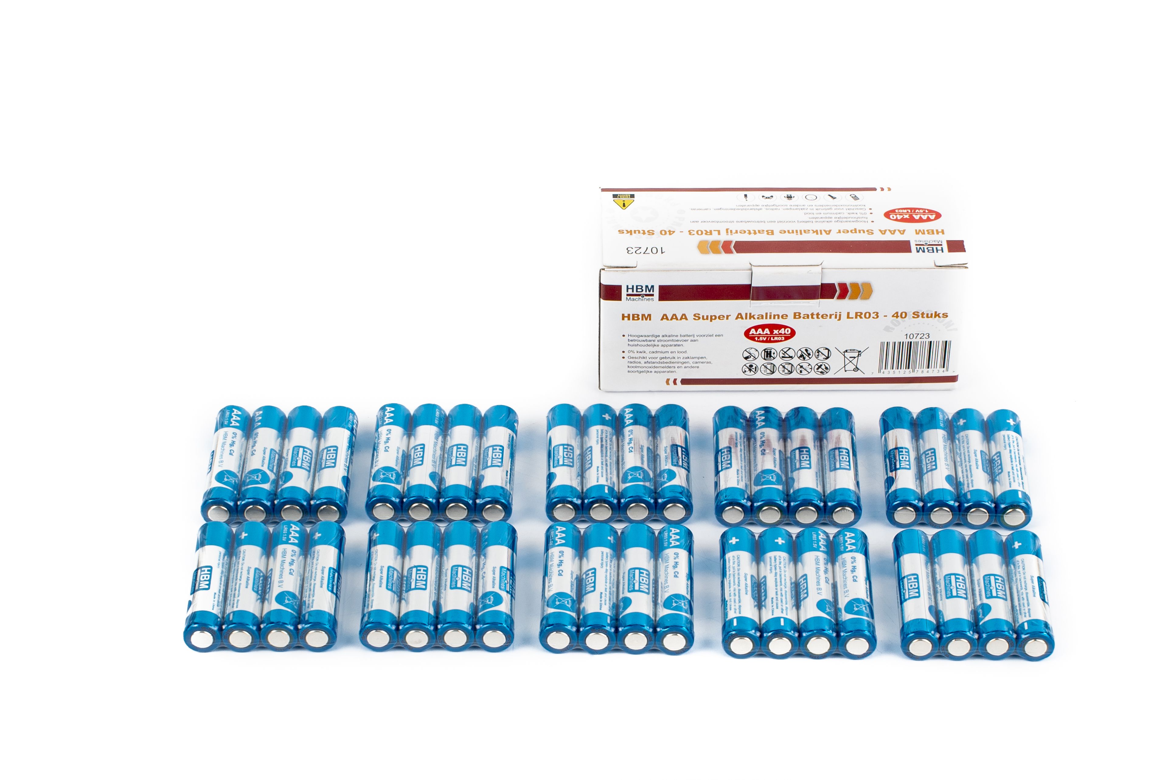 HBM AAA Super Alkaline Batteria LR03 - 40 pezzi
