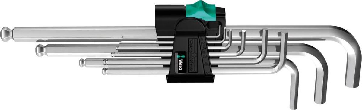 Wera Winkel-Innensechskantschlüssel-Set 1,5-10 mm mit Kugelkopf