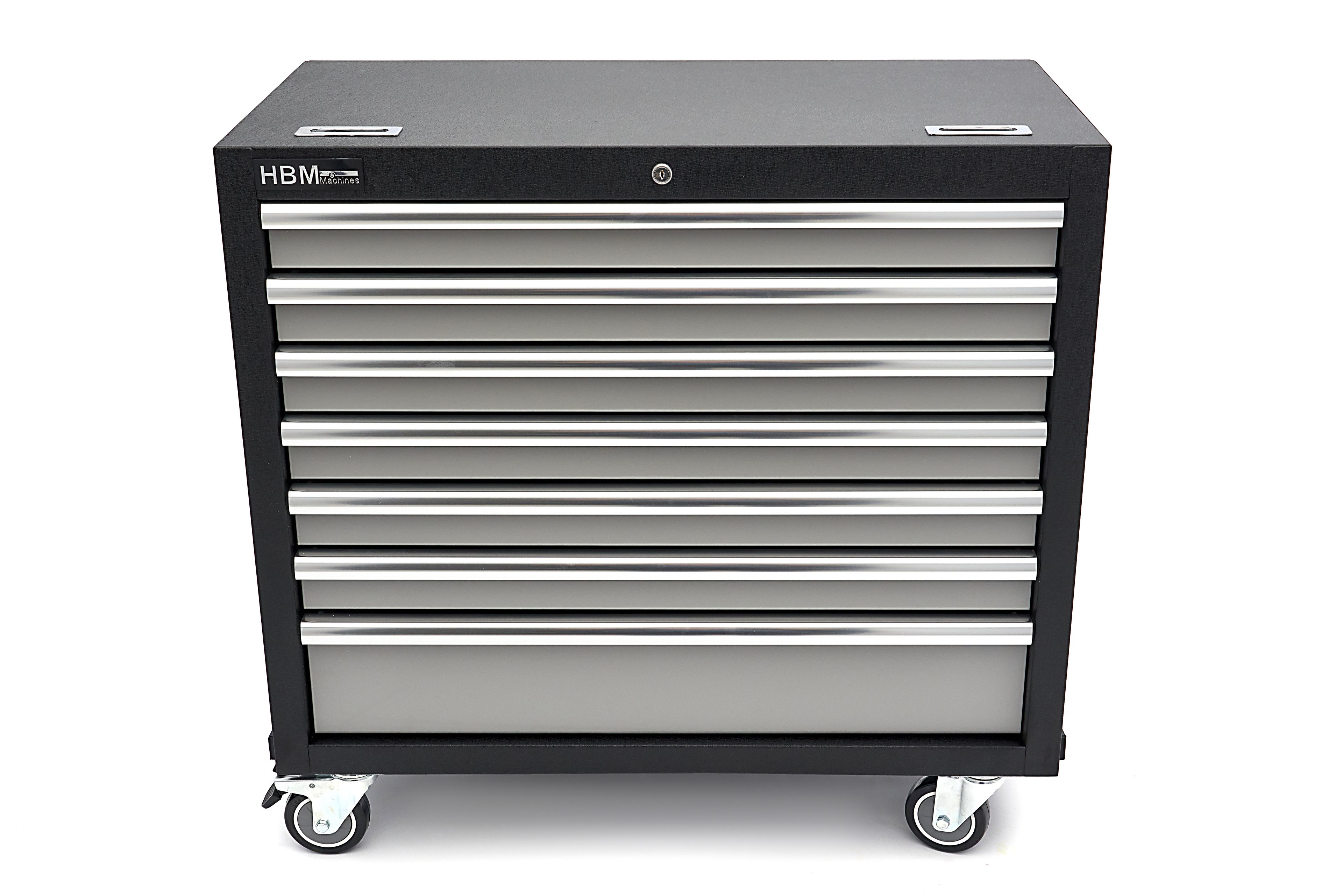 HBM Chariot à outils professionnel large de 7 tiroirs pour l'équipement d'atelier Image 4