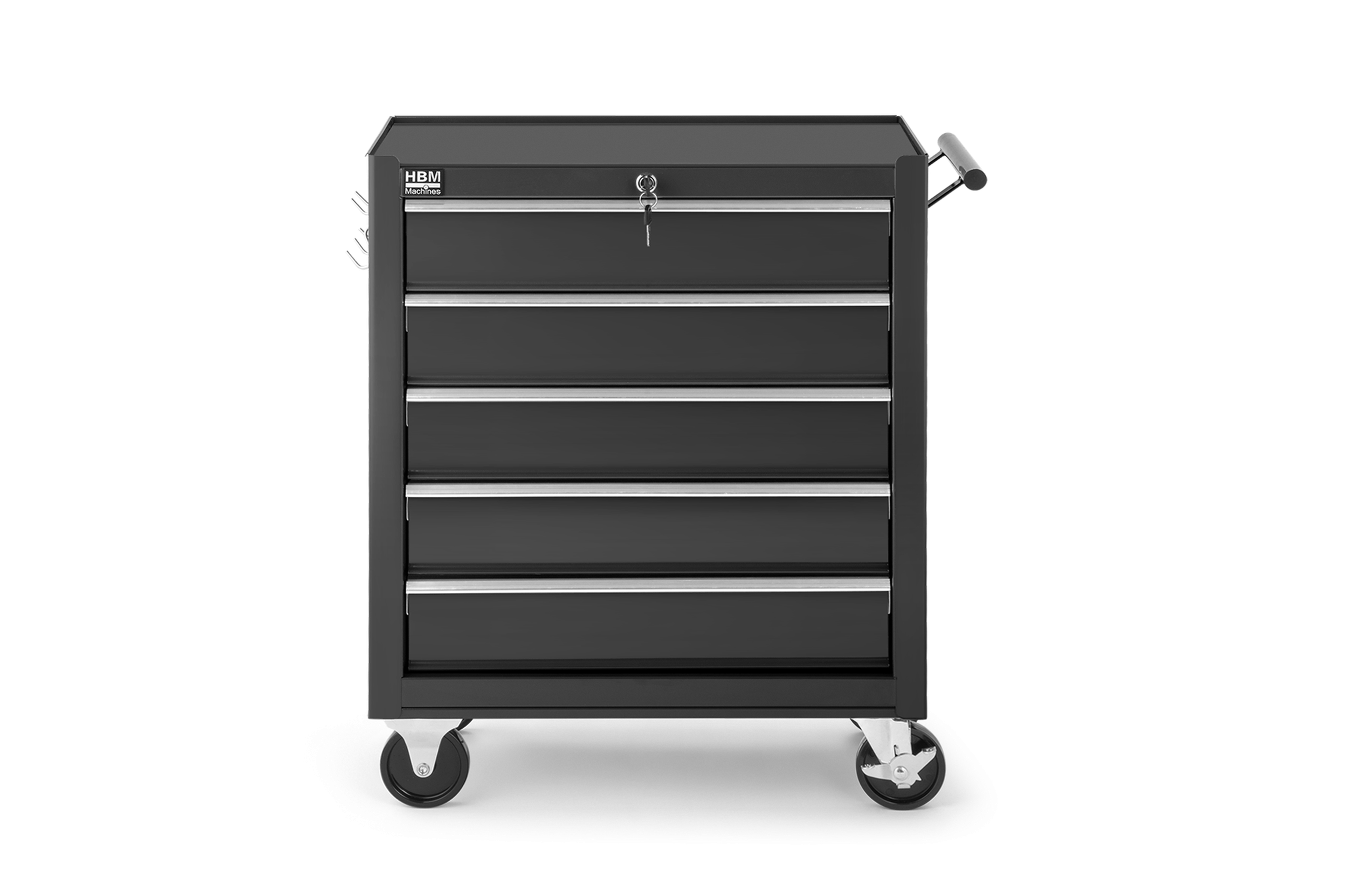 HBM Werkzeugwagen mit 5 Schubladen, 62 cm, schwarz Image 2