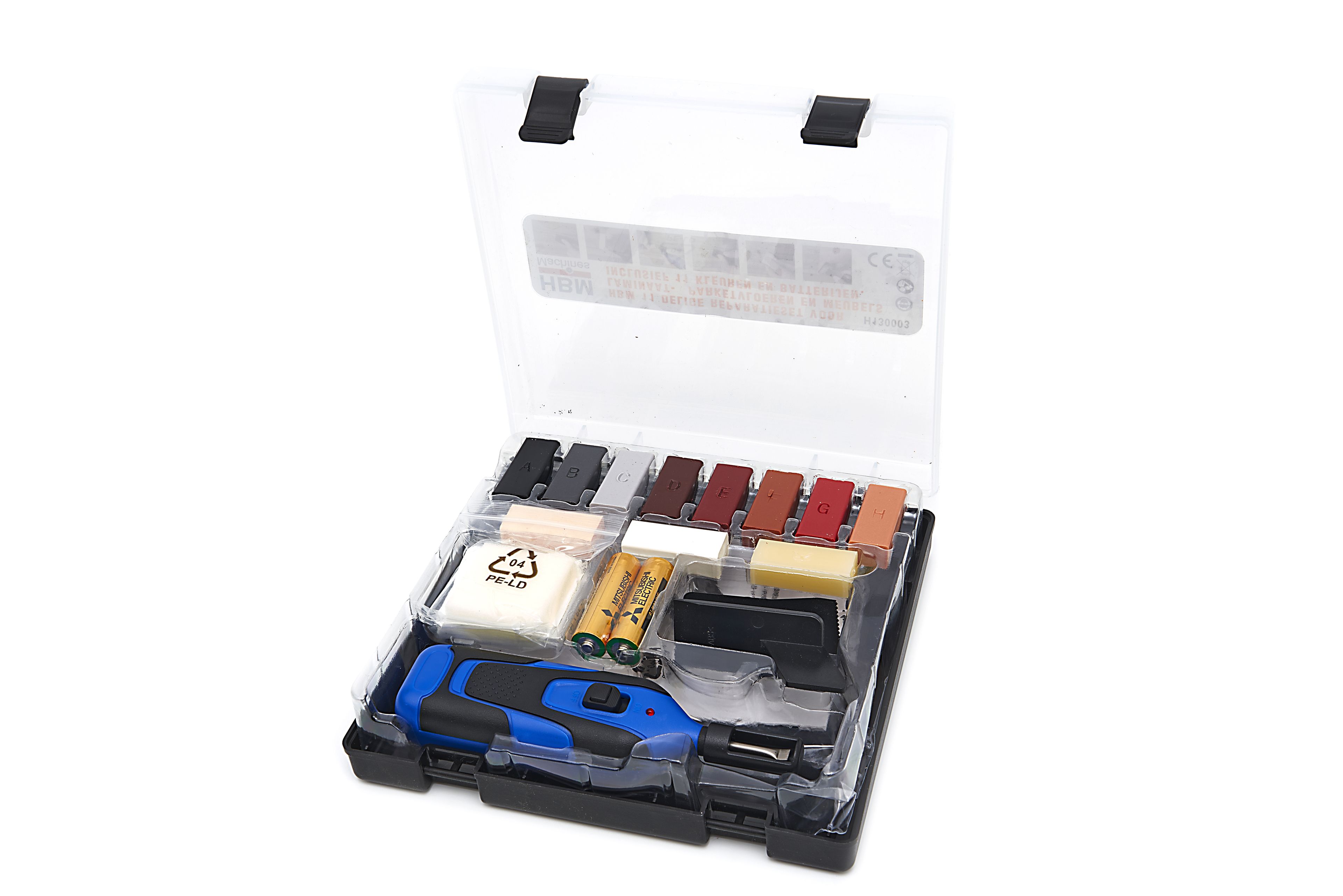 HBM 11 Delige Reparatieset voor Laminaat – Parketvloeren en Meubels Inclusief 11 Kleuren en Batterijen Image 7