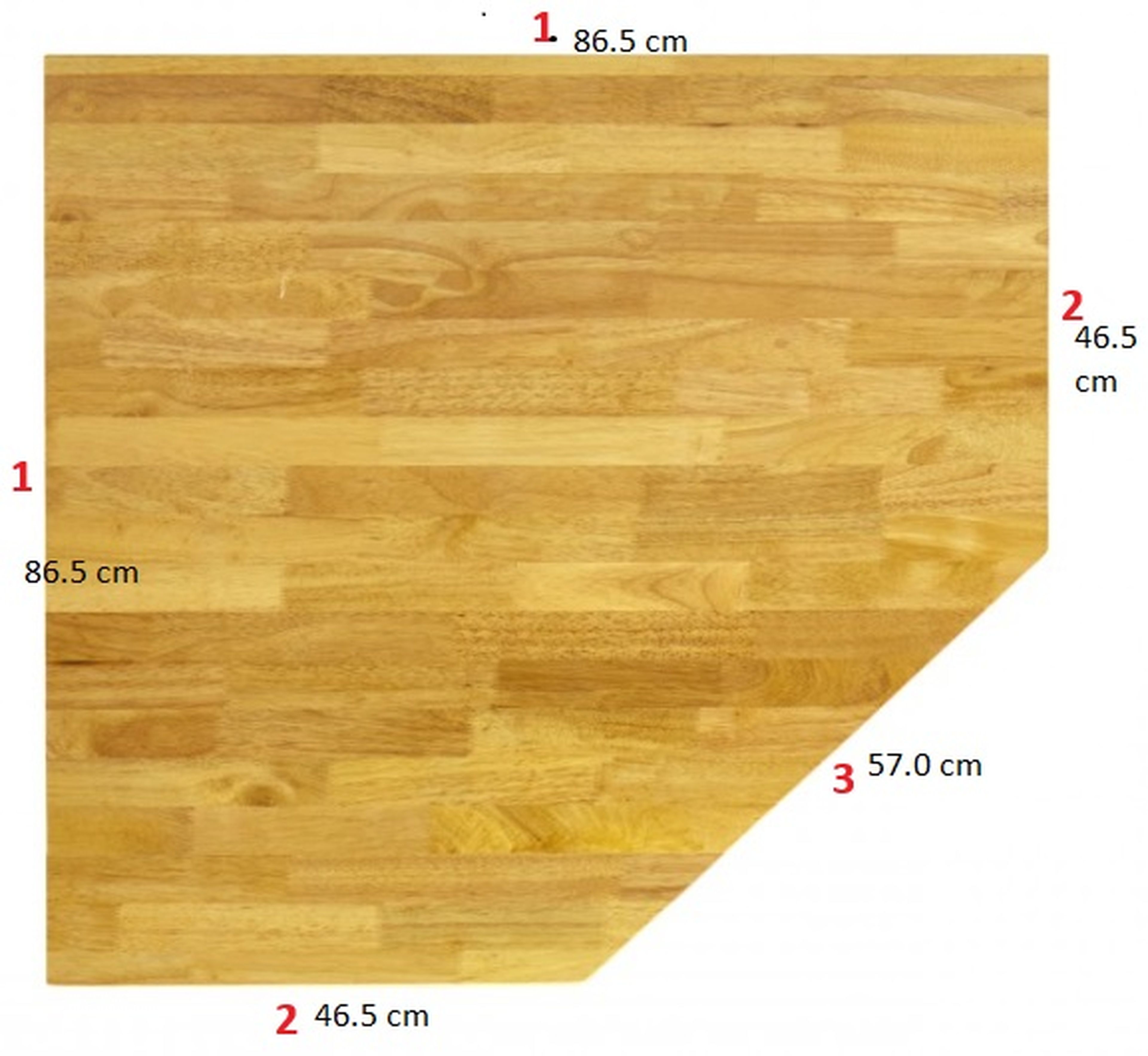 HBM 87 cm Massief Houten Hoek Werkblad voor Werkplaatsinrichting Image 4