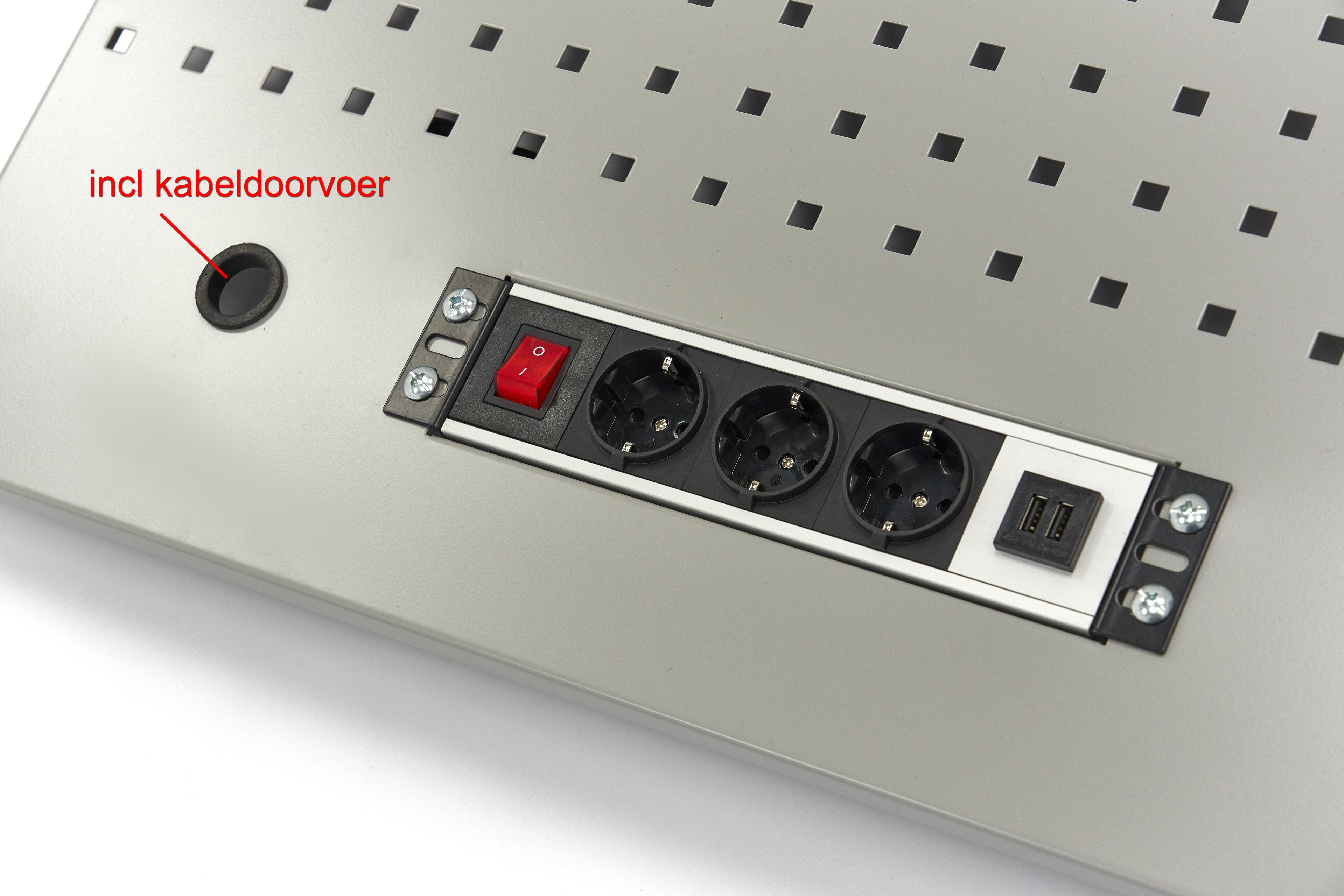 HBM-Werkzeugwand / Lochwand 105 x 61 cm inklusive Steckdose für Werkstattausrüstung Image 6