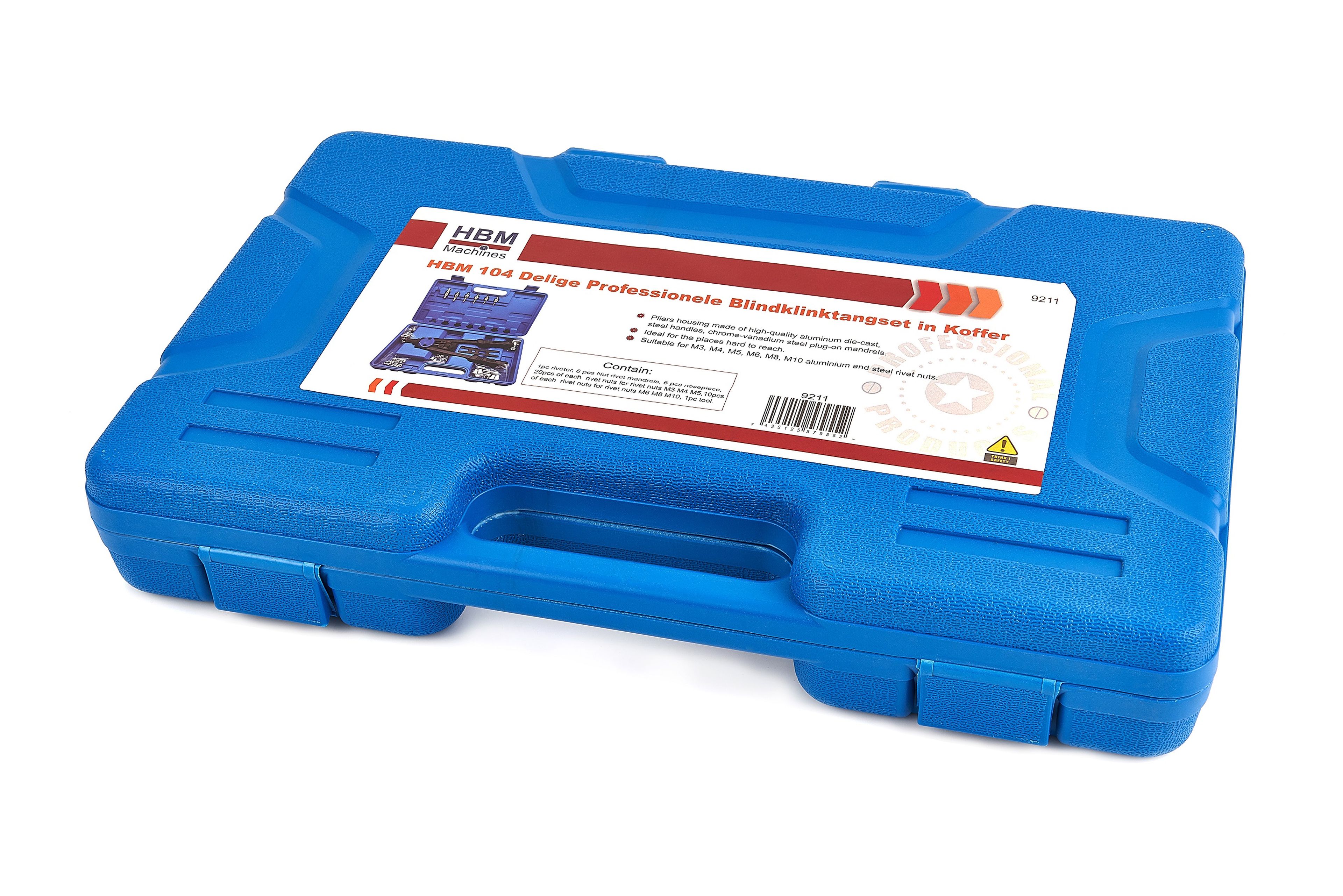HBM Ensemble de riveteuses aveugles professionnelles 104 pièces avec étui Image 9