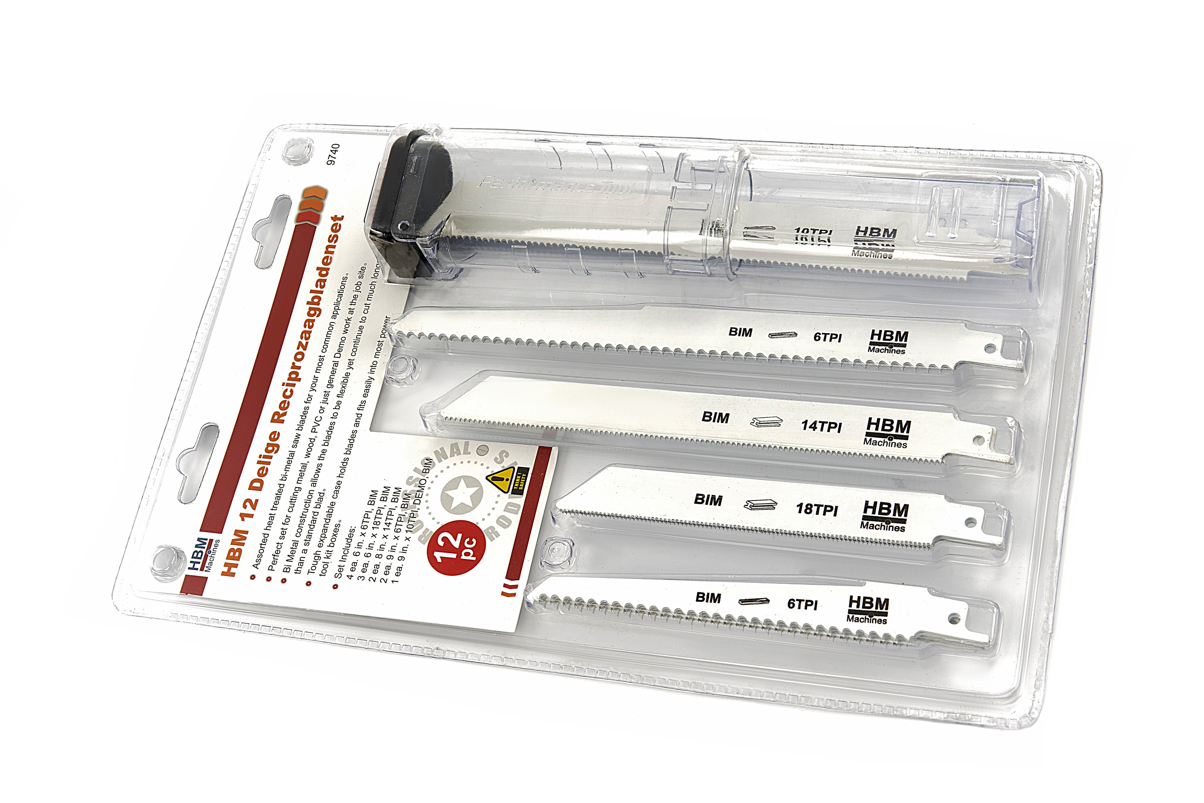 Set di lame per seghetto alternativo HBM 12 pezzi in bi-metallo Image 2