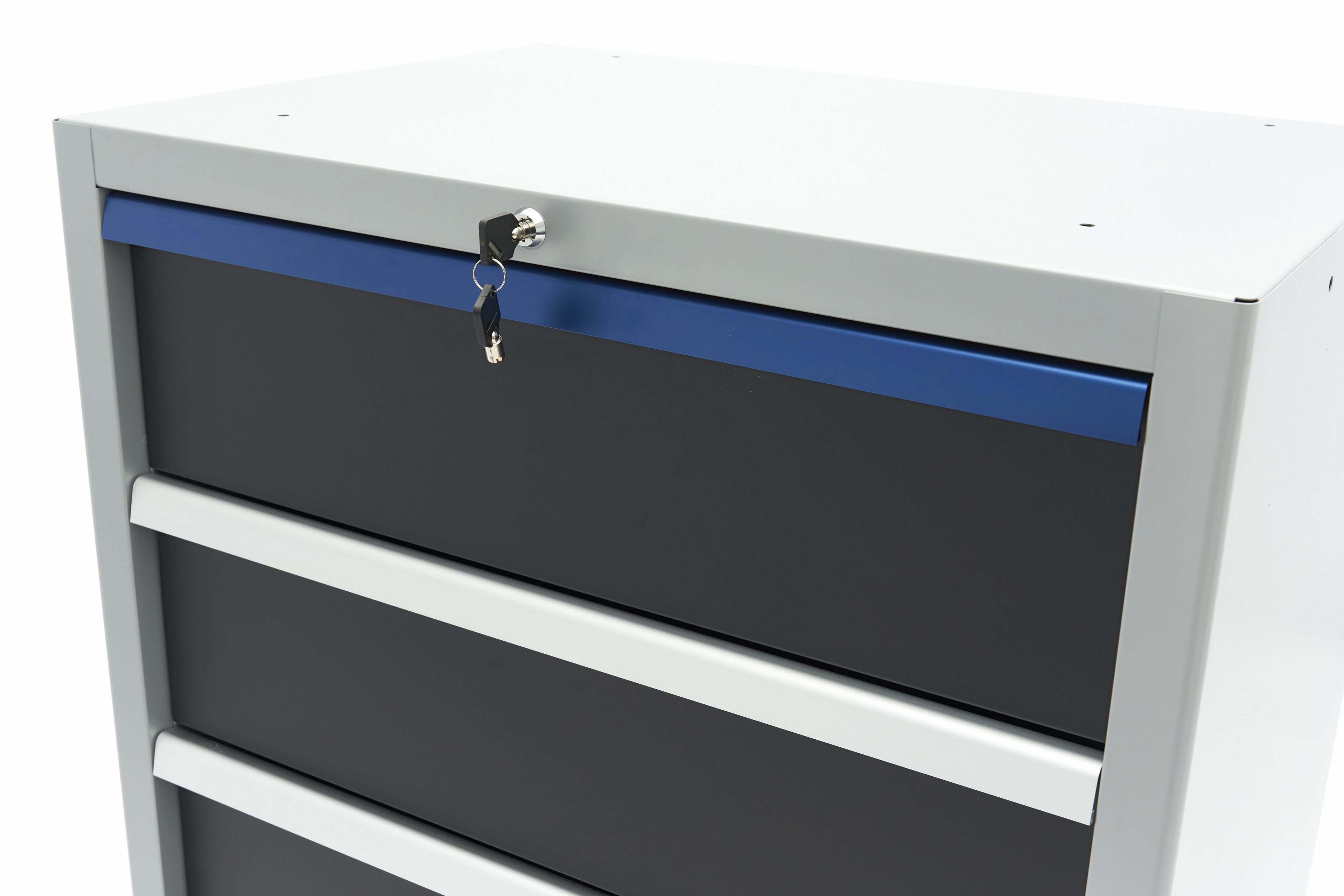 HBM 4 Cajones Deluxe Caja de herramientas Profesional para Organización del Taller negra azul Image 7