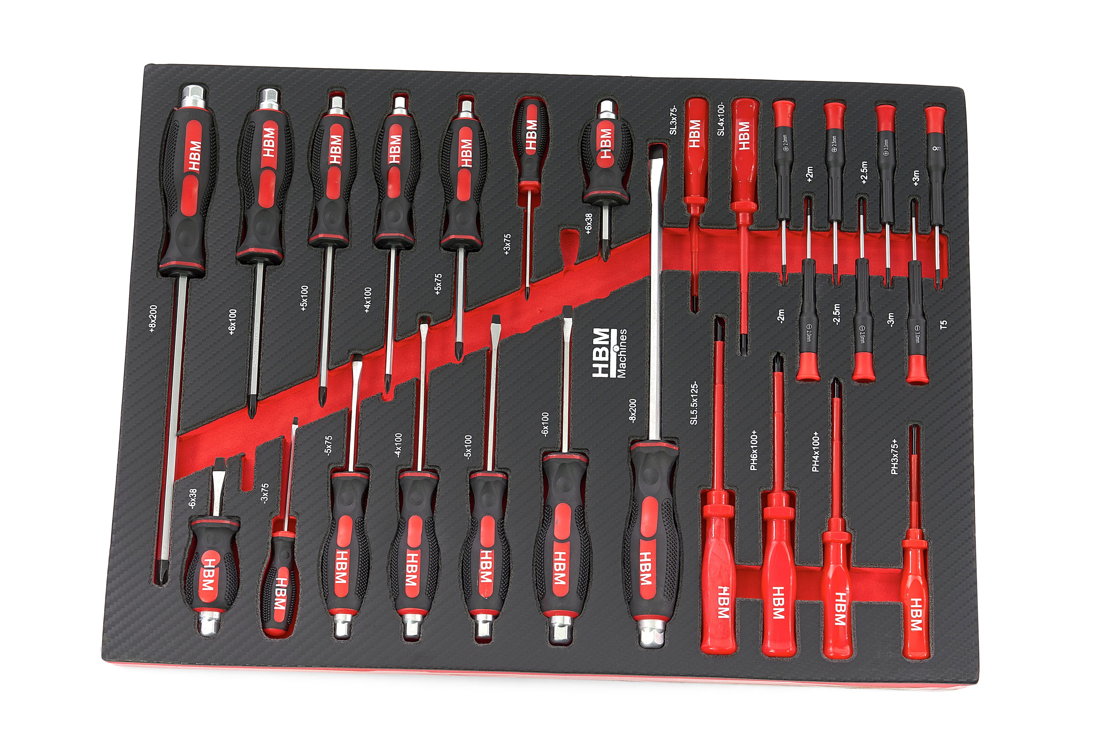 HBM gefüllter Werkstattwagen 196-teilig, rot Image 18