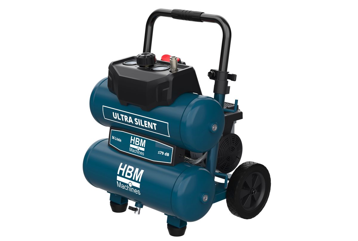 Compresor HBM Twin Stack bajo ruido 17 litros