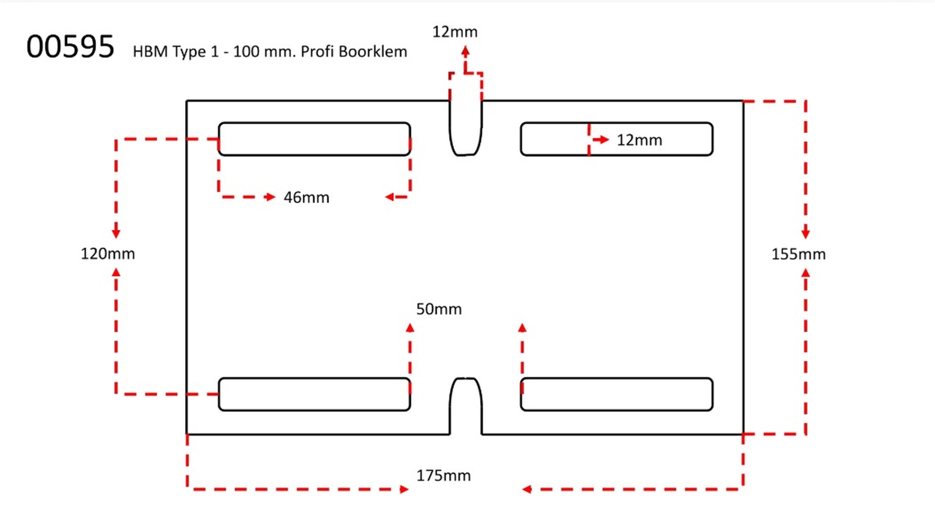 HBM Type 1 Pince de forage 100 mm Image 4