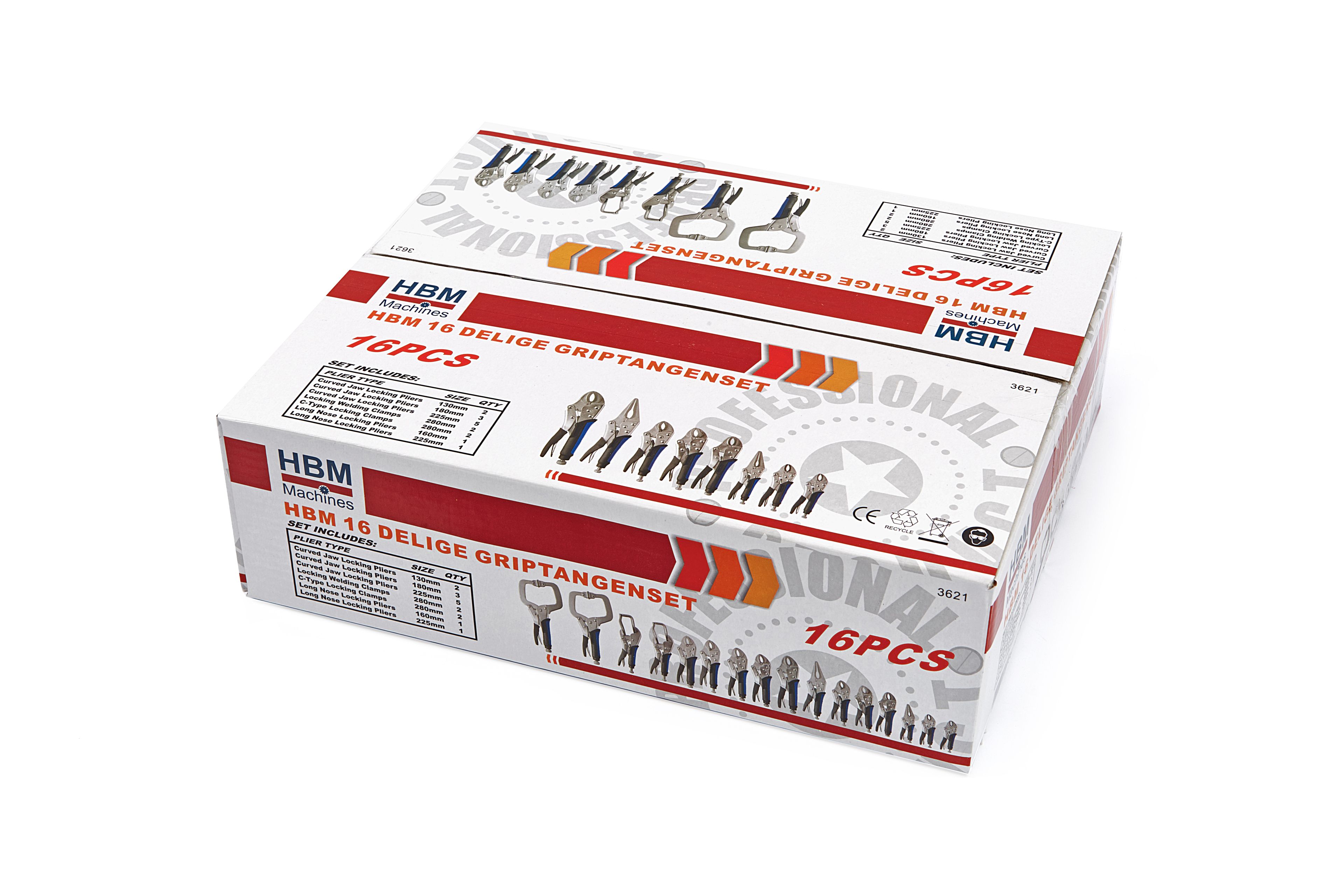 HBM Kit de pinces à bec 16 pièces Image 4