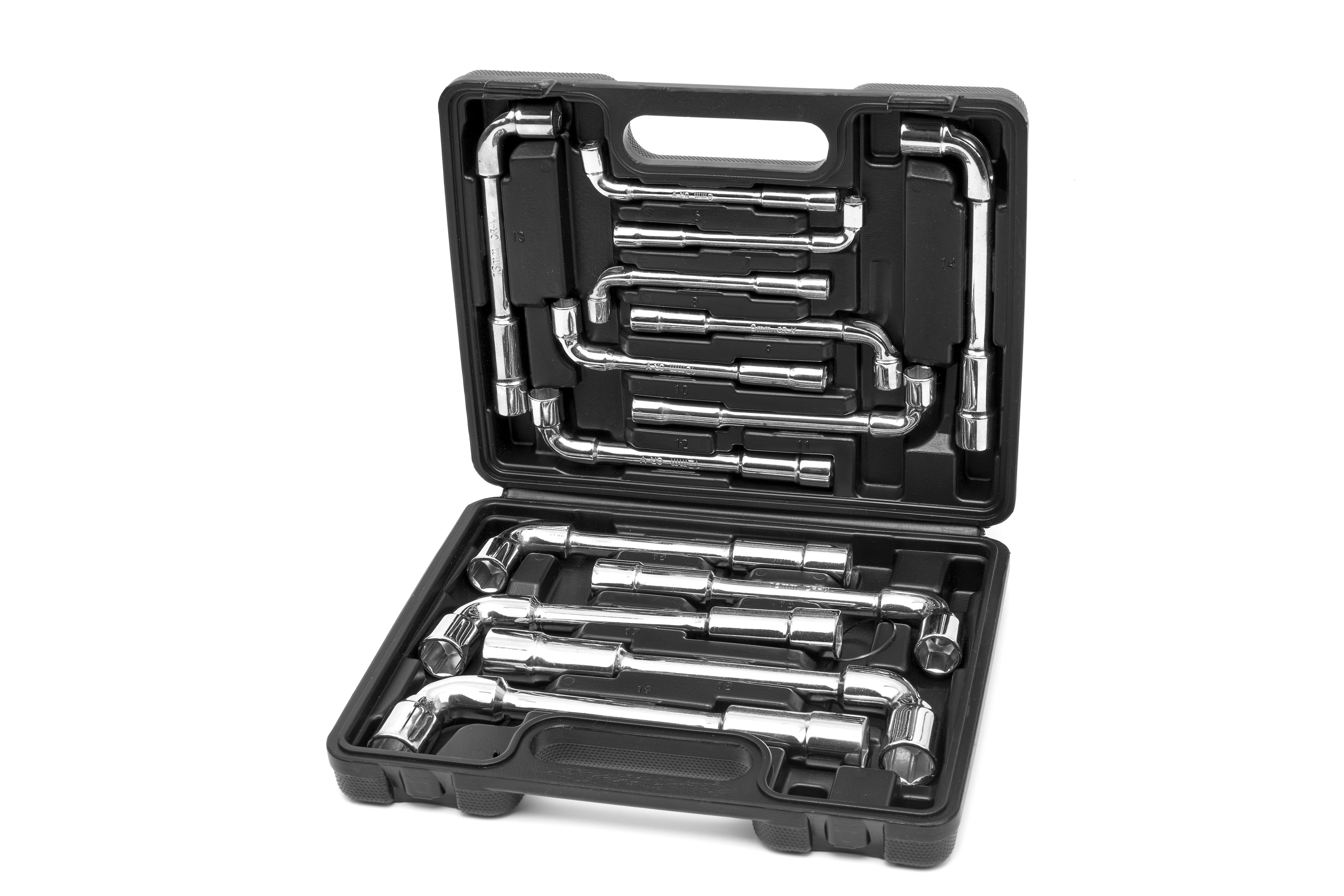 HBM 14 Delige Haakse, Open Pijpsleutelset Image 6