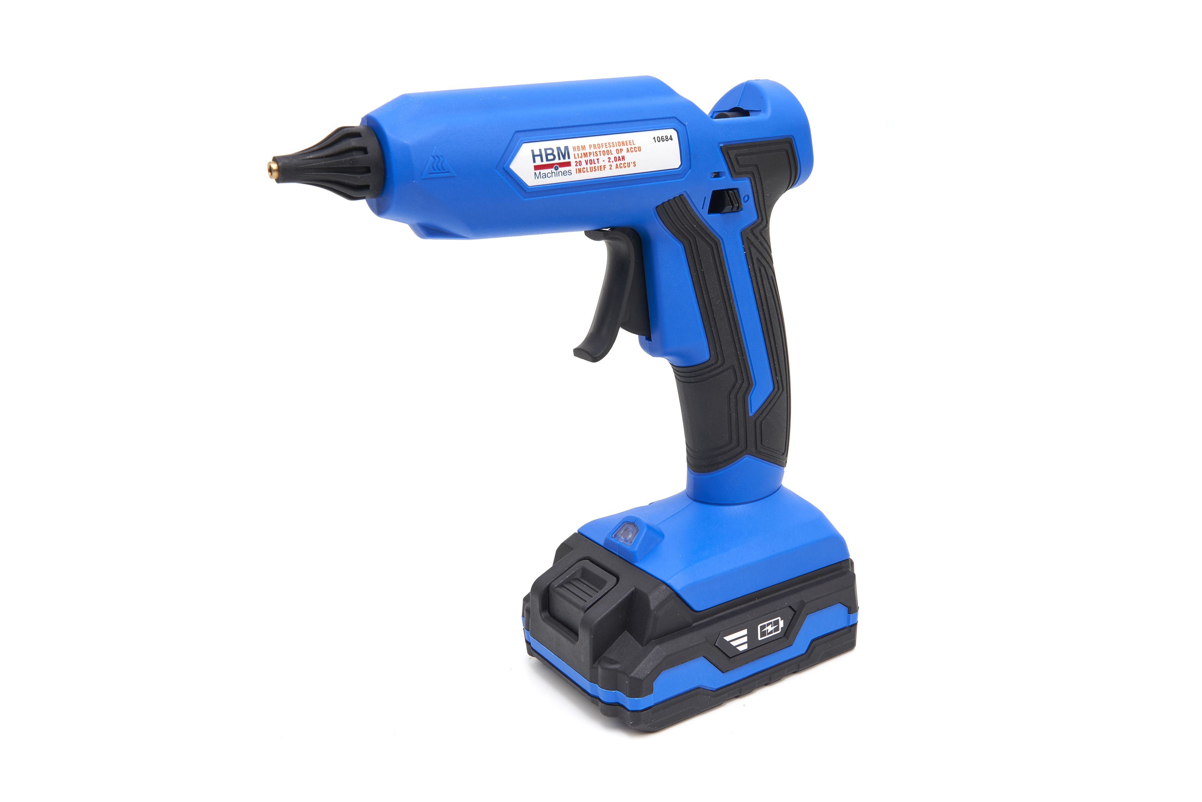 HBM Pistola de pegamento profesional a batería 20 Volt - 2,0AH incluyendo 2 baterías Image 2