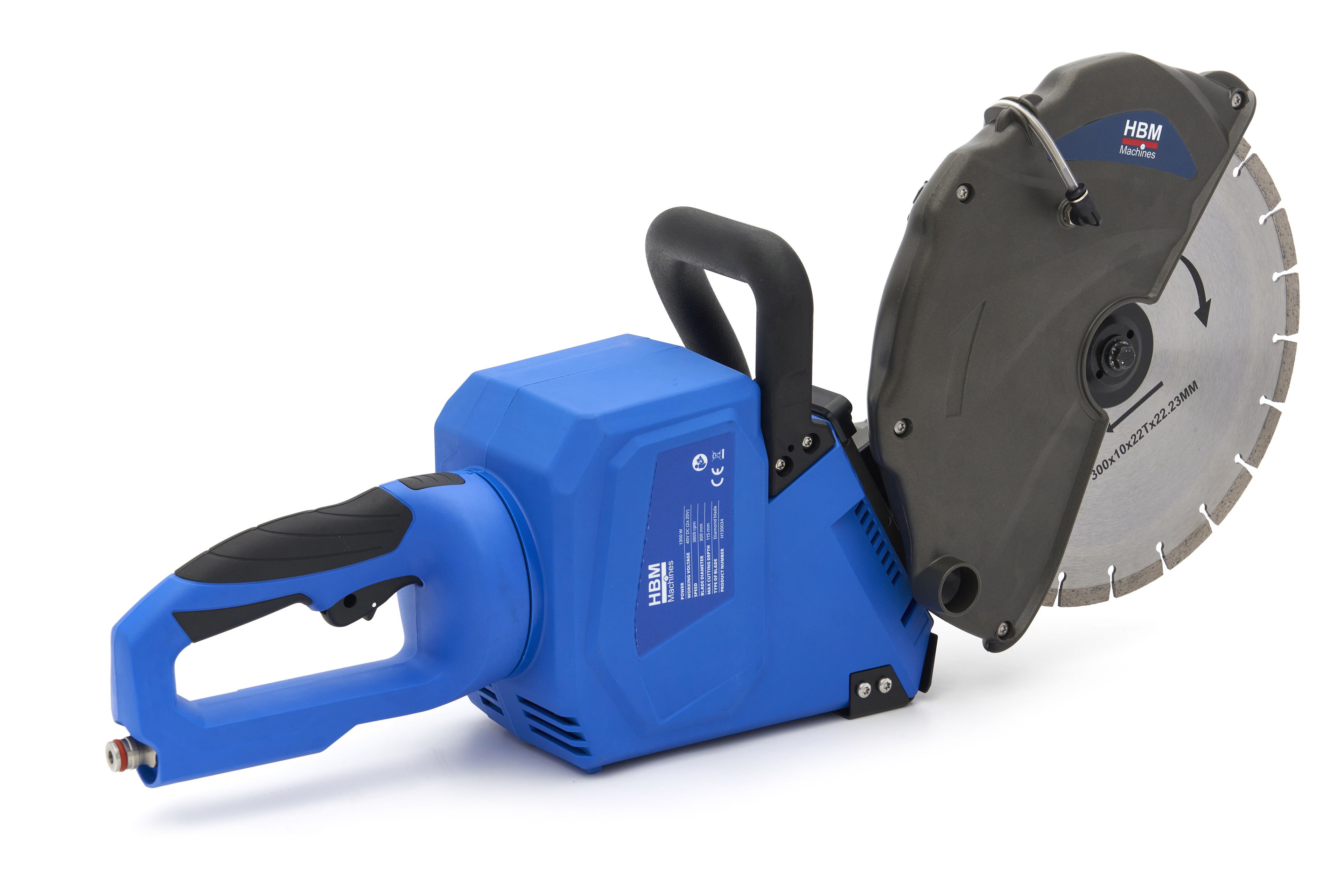 Sierra de hormigón profesional HBM de batería, sierra de cinta, cortadora de motor 40 Voltios 5,0 Ah Power20.5 Image 6