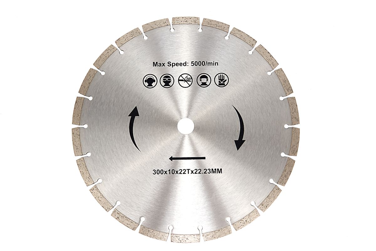 HBM 300-mm-Sägeblatt für HBM professionelle Akku-Betonsäge 40 V 5,0 Ah
