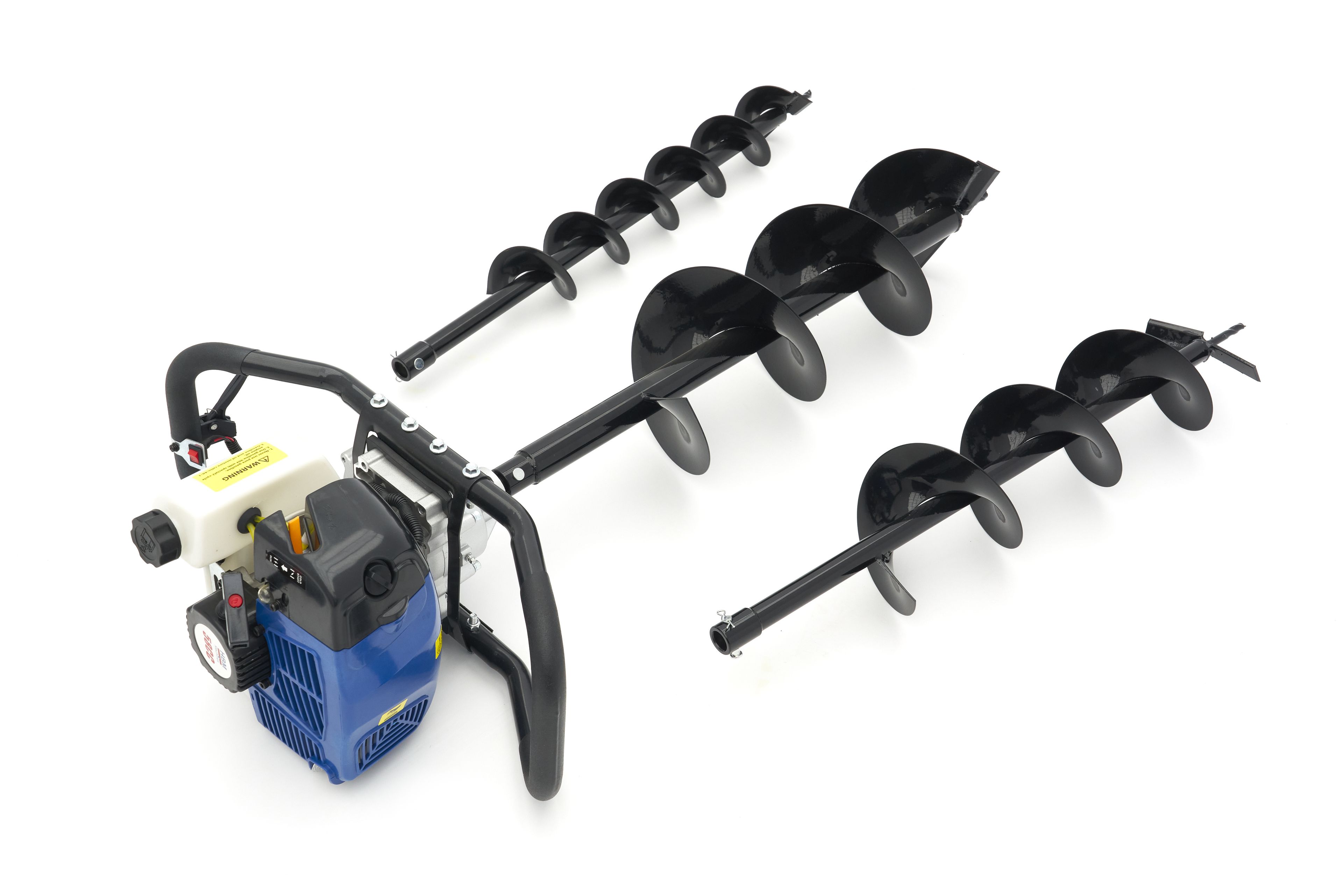 Taladro de tierra Profesional HBM de 58 cc con motor de gasolina - incluye 3 brocas 100 / 150 / 200 mm.