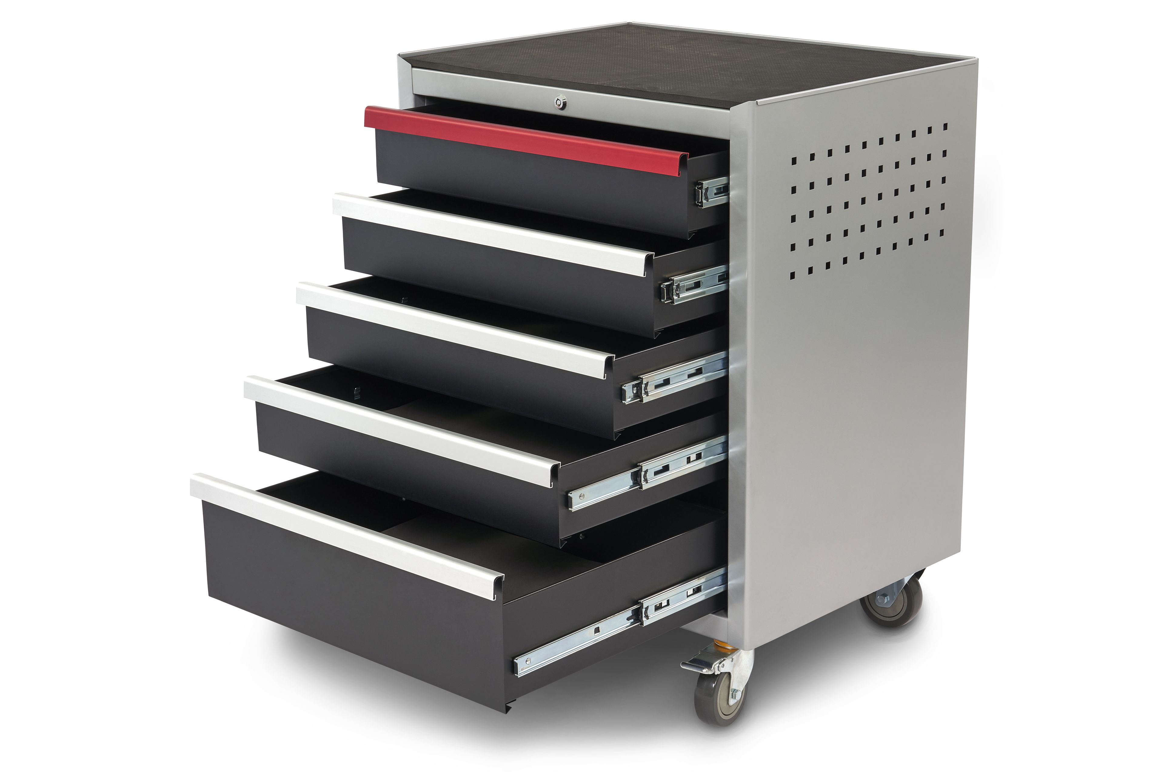 HBM Carrello portautensili professionale deluxe a 5 cassetti per l'arredamento di officine Image 4