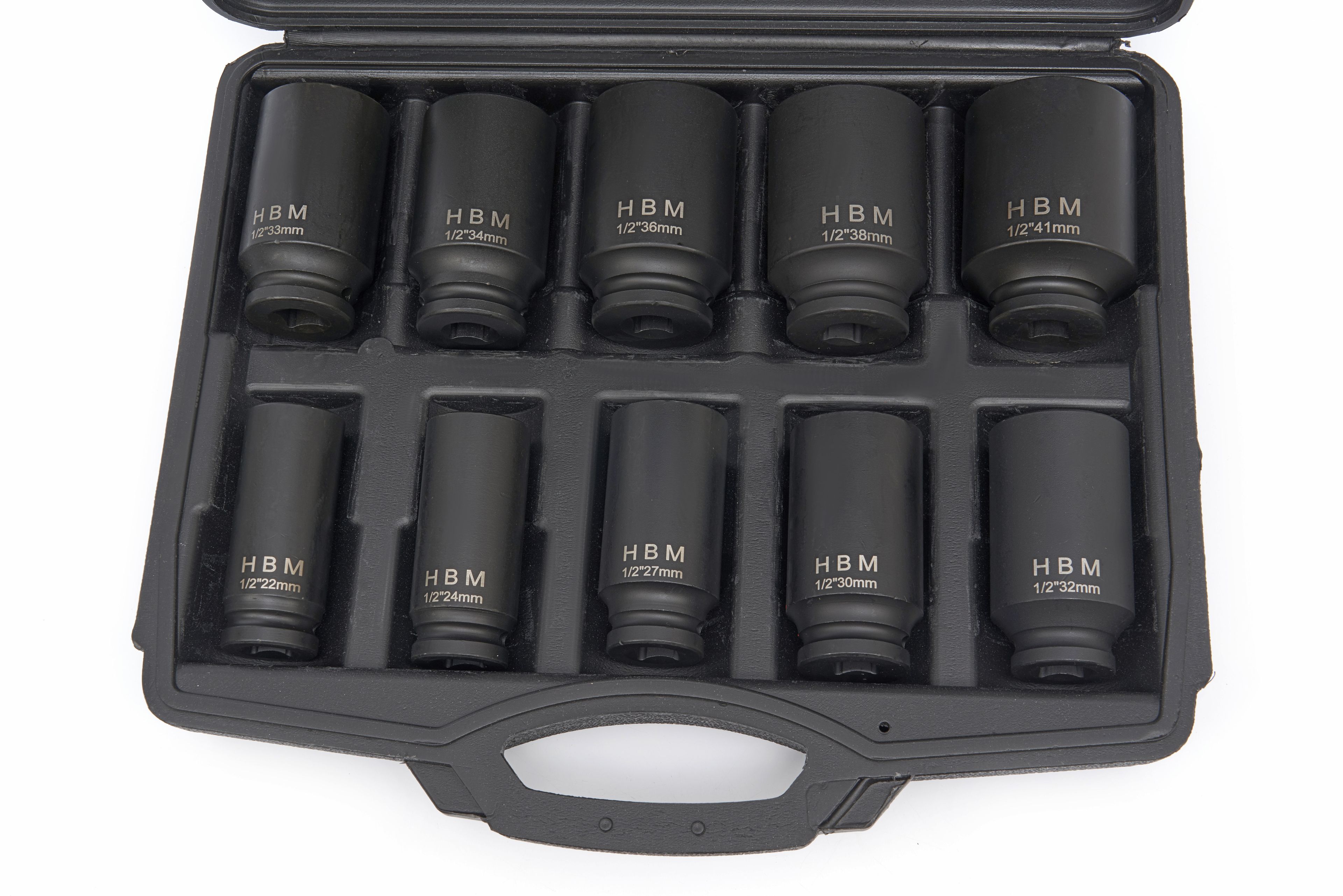 HBM krachtdoppenset grote maten 1/2 inch, 10-delig Image 2