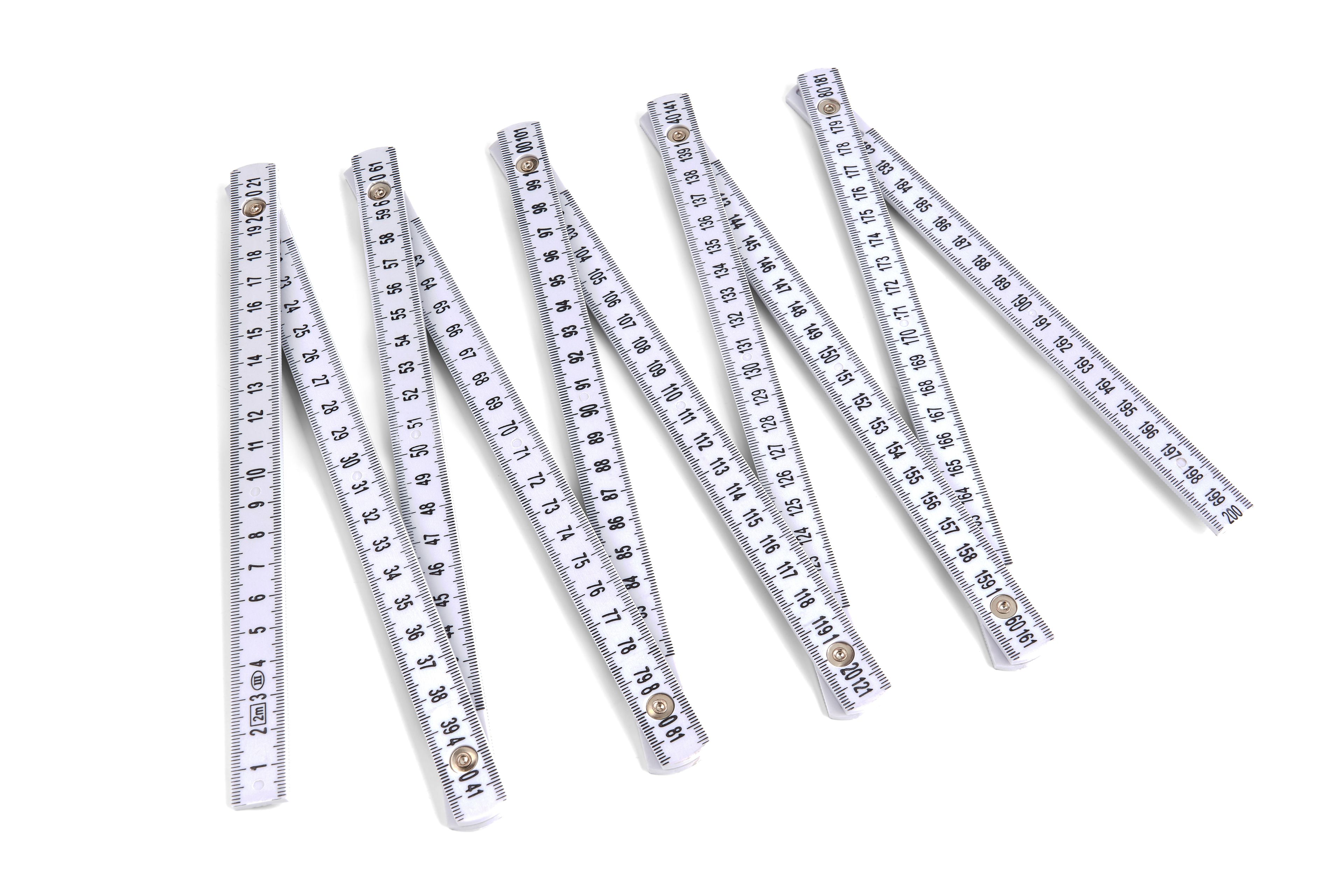 HBM 2 Meter ABS Kunststof Duimstok