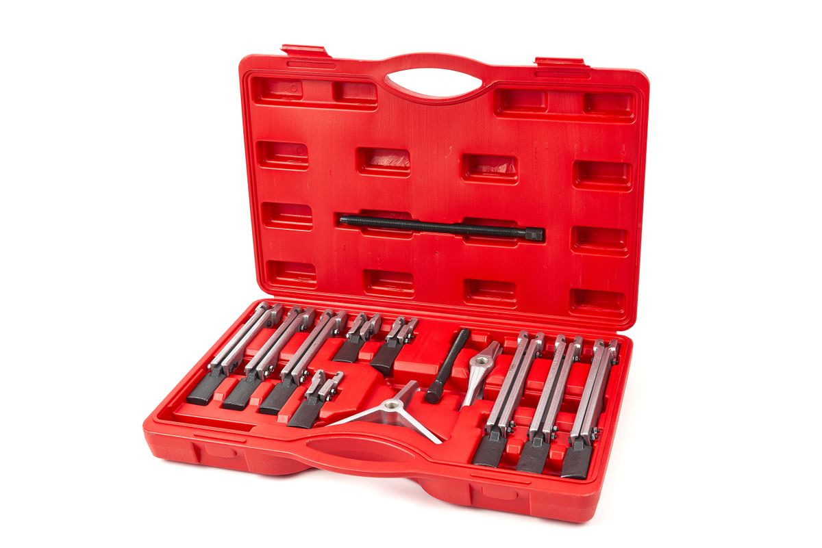 HBM juego extractor de poleas de 3 brazos 13 piezas 100 / 200 / 250 mm