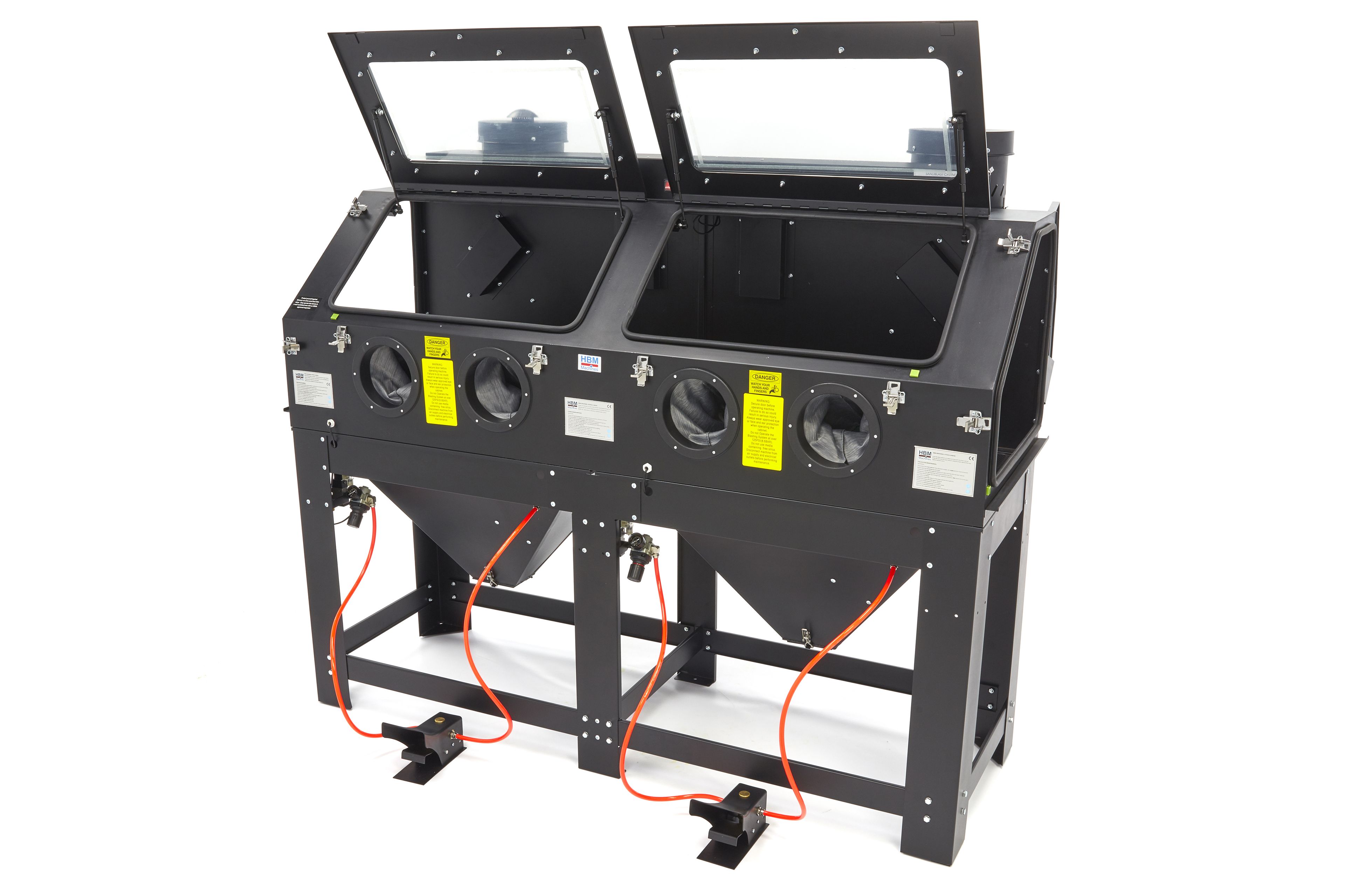 Cabine de sablage double HBM SBC 880 avec 2 ventilateurs d'extraction