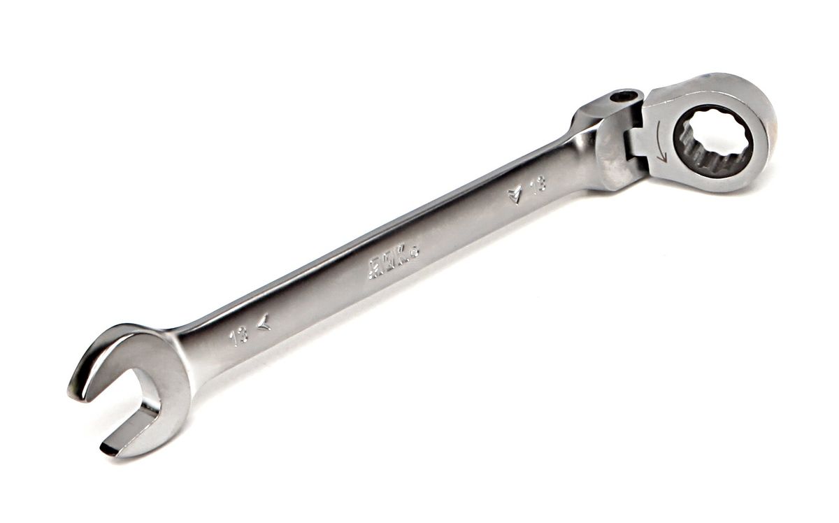 AOK 13 mm Profi-Ringratsche - Schraubenschlüssel mit Neigungskopf