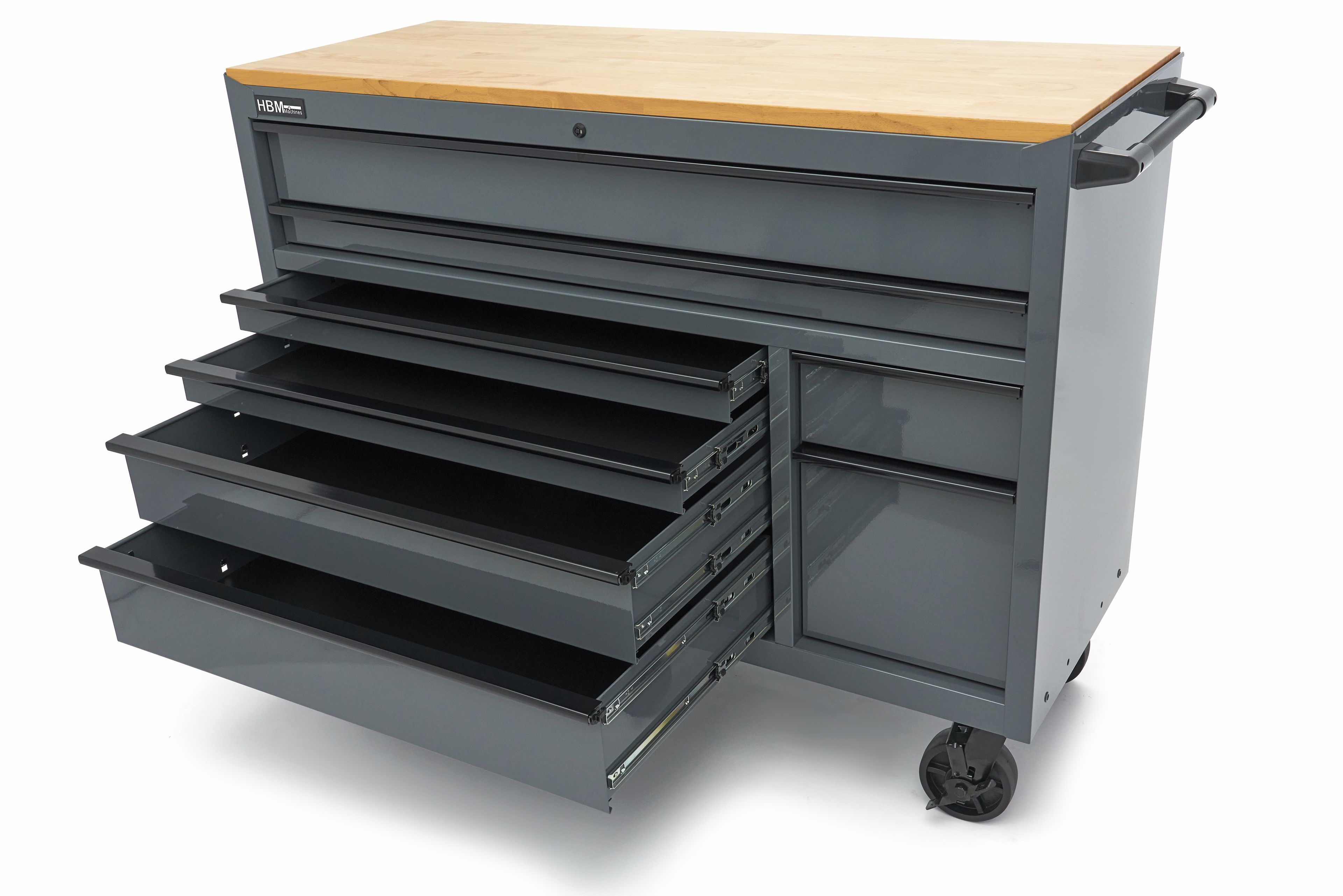 HBM gereedschapswagen, 8 laden, 142 cm, grijs Image 9