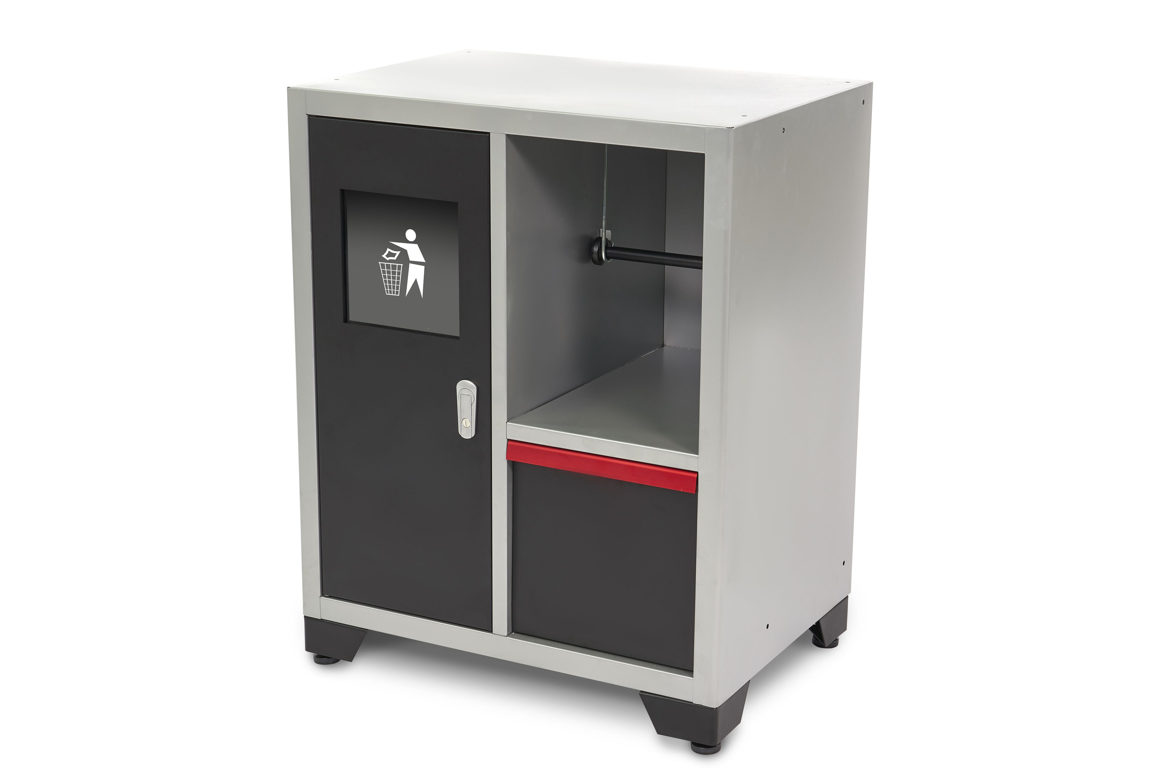 HBM Deluxe Afvalbak en Papierhouder Voor Werkplaatsinrichting