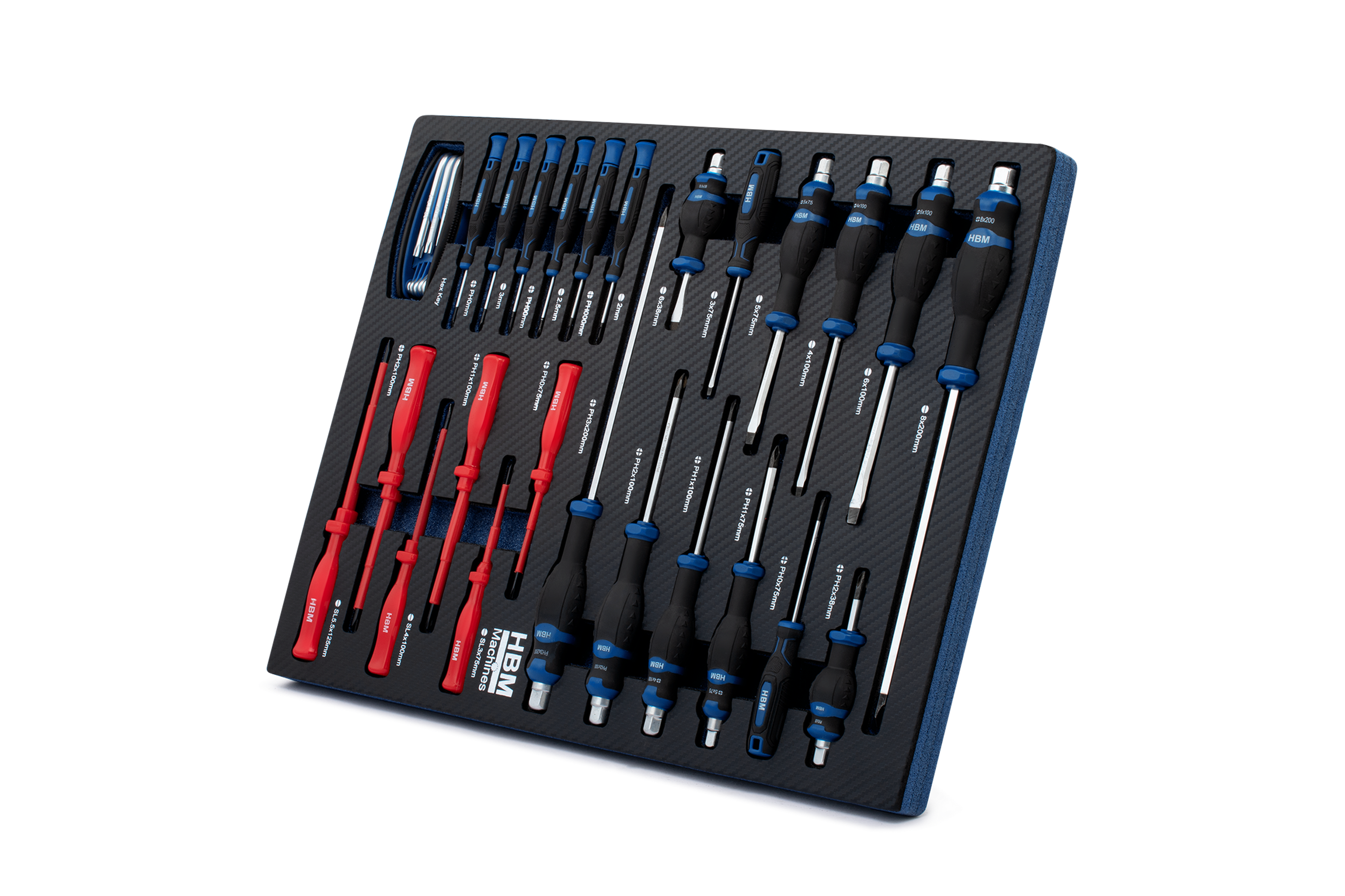 HBM inlays met gereedschapset 154-delig, voor gereedschapswagen, blauw Image 3