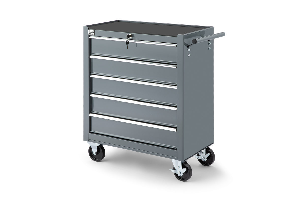 HBM Werkzeugwagen mit 5 Schubladen, 62 cm, grau