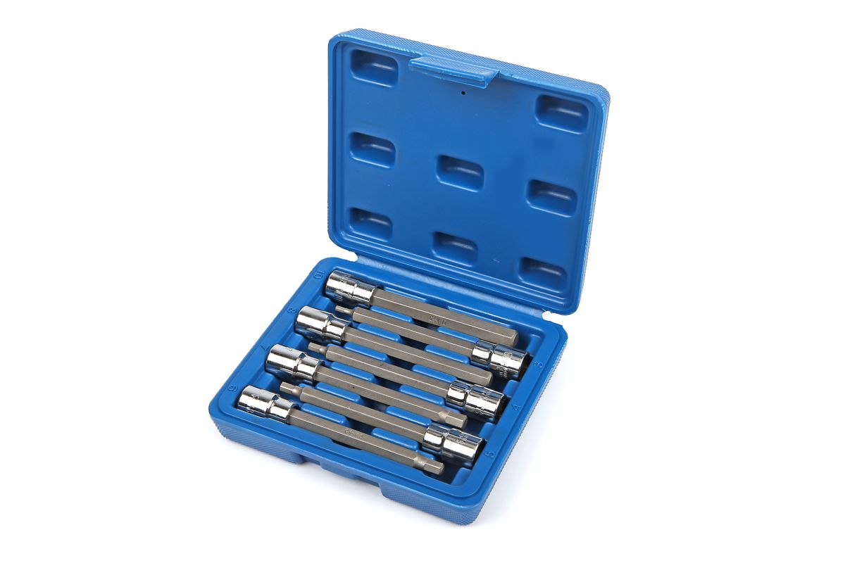 Conjunto de llaves hexagonales largas de 3/8 pulgadas HBM de 7 piezas 3 – 10 mm Modelo 2