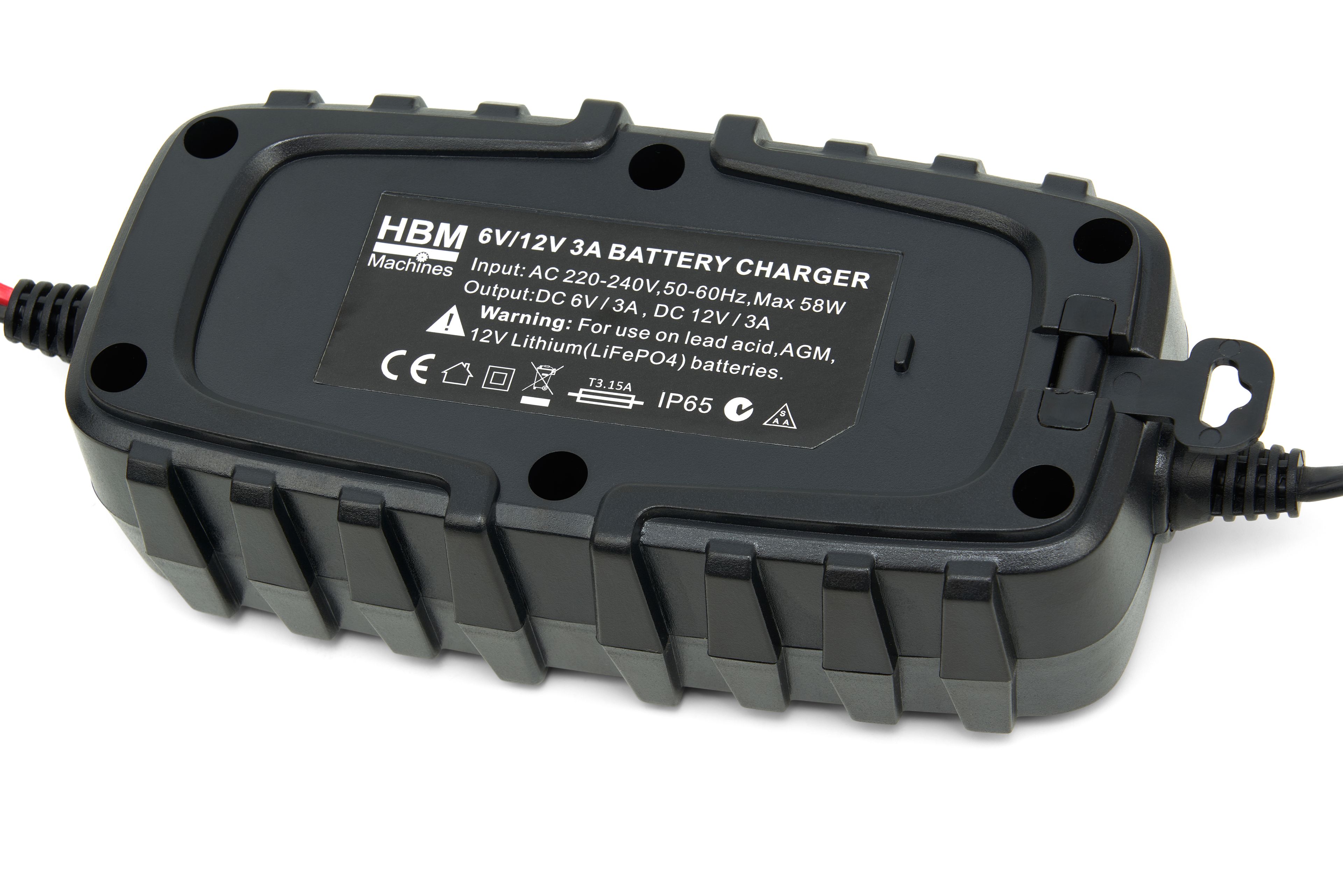 Caricabatterie a goccia HBM 6 / 12 Volt – 3A. Da 2,6 a 90AH Image 4