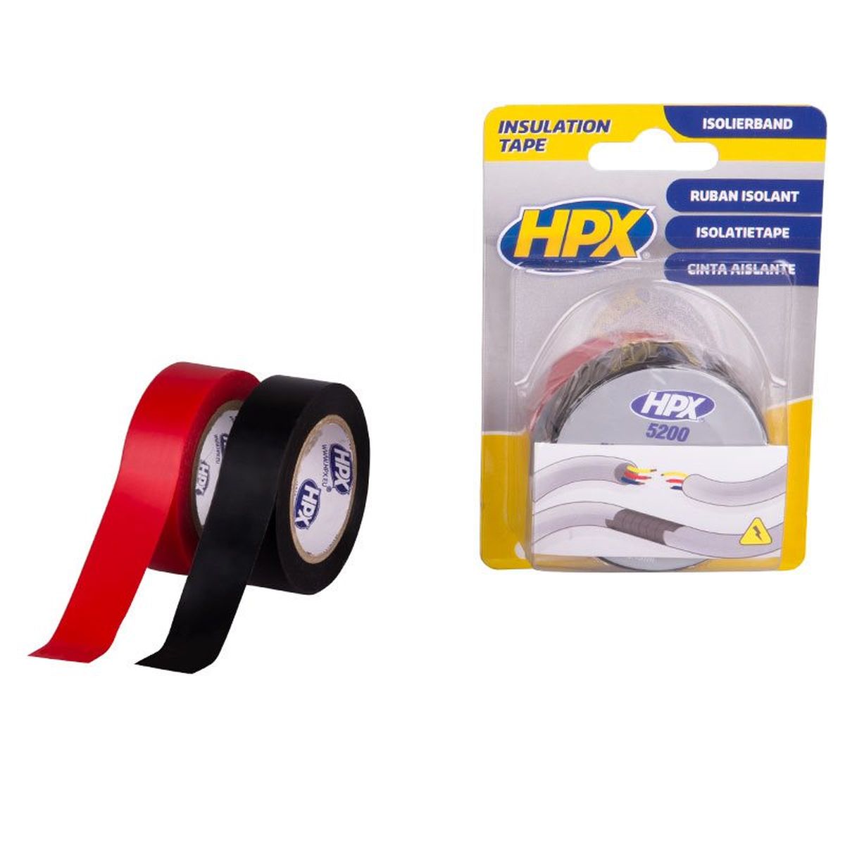 HPX PVC Isolierband - schwarz + rot