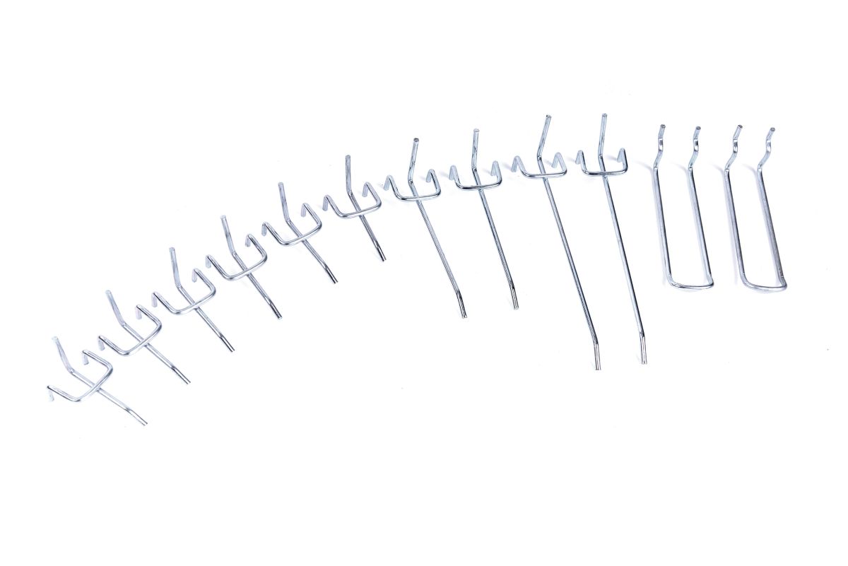 Juego de Ganchos de 12 Piezas para Pared de Herramientas