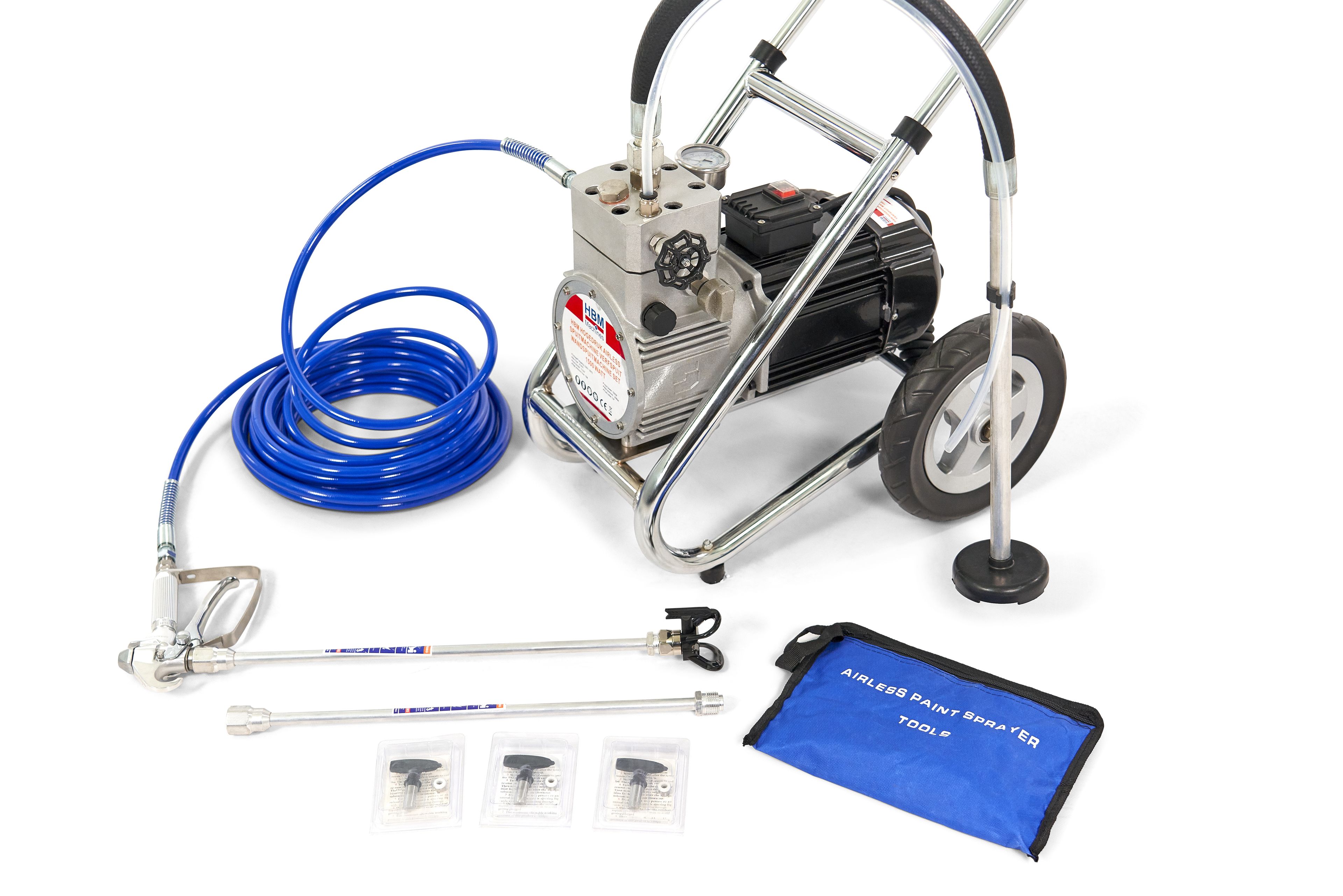 HBM Pulverizador sin aire de alta presión Pulverizador de pintura Juego de pulverizadores de pared 1500 vatios Image 4