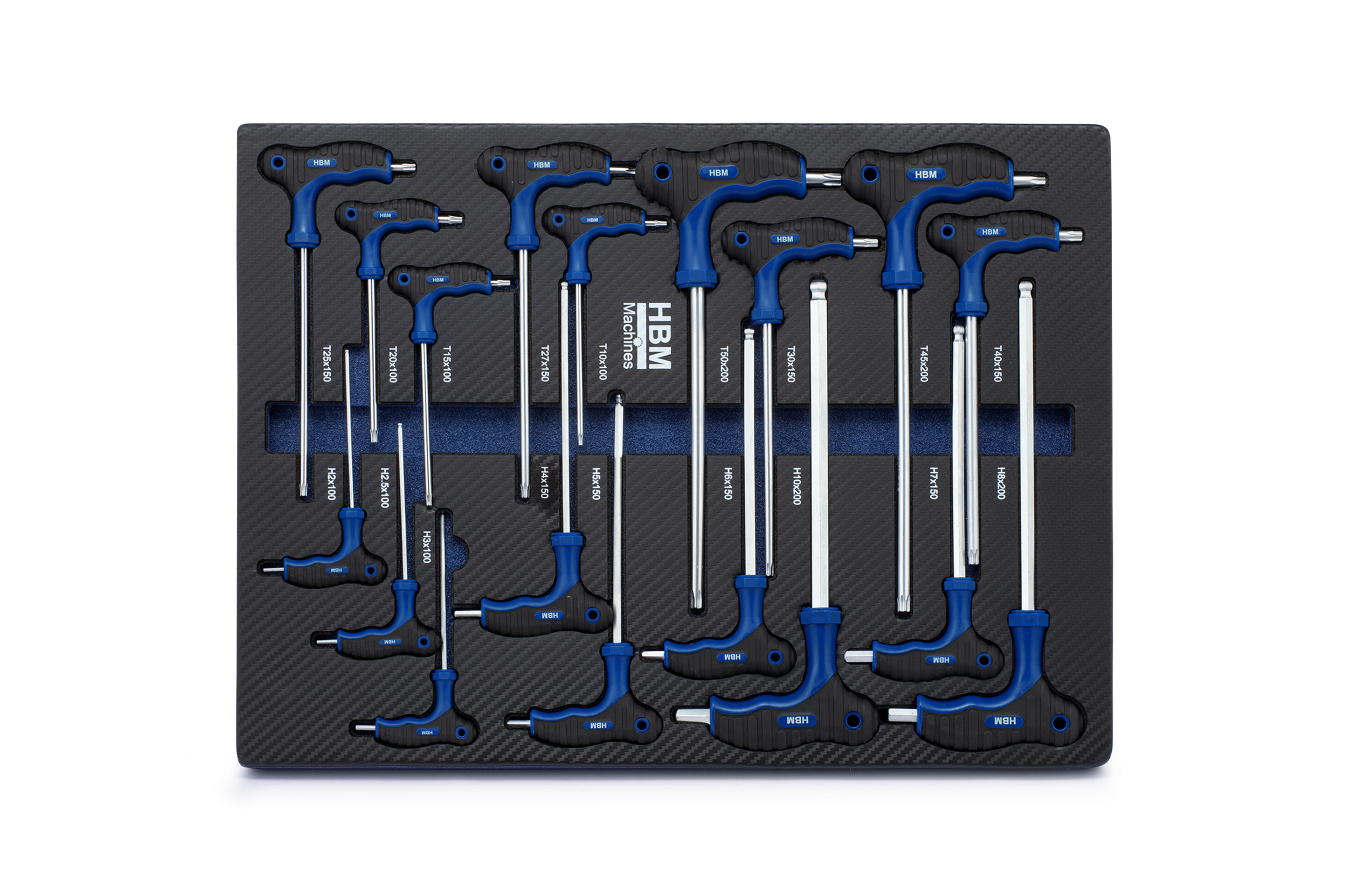 HBM inlay met T-grepenset inch 18-delig