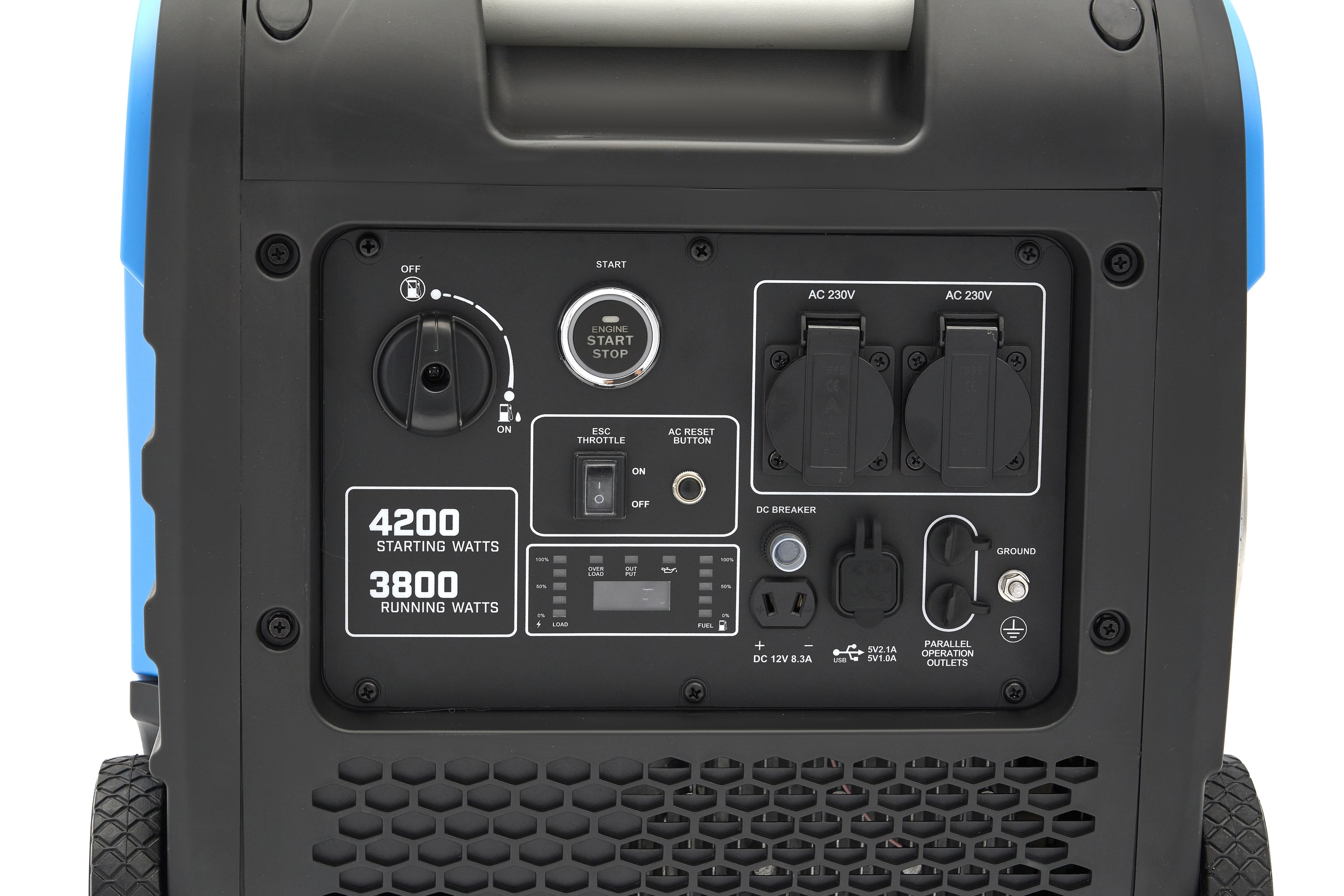 HBM 4.200W générateur onduleur avec 223 cc moteur à essence, 230V/12V Image 9