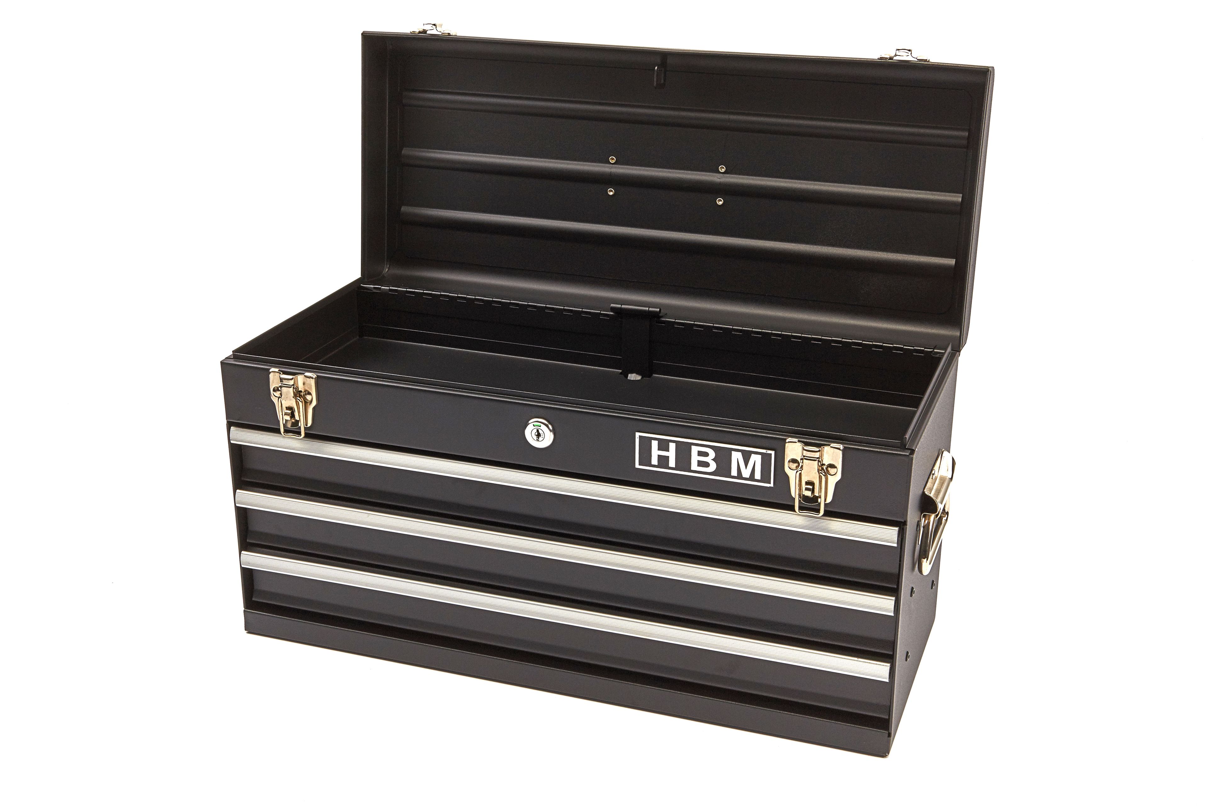 HBM Profi Cassetta degli attrezzi con 3 cassetti - NERA Image 2
