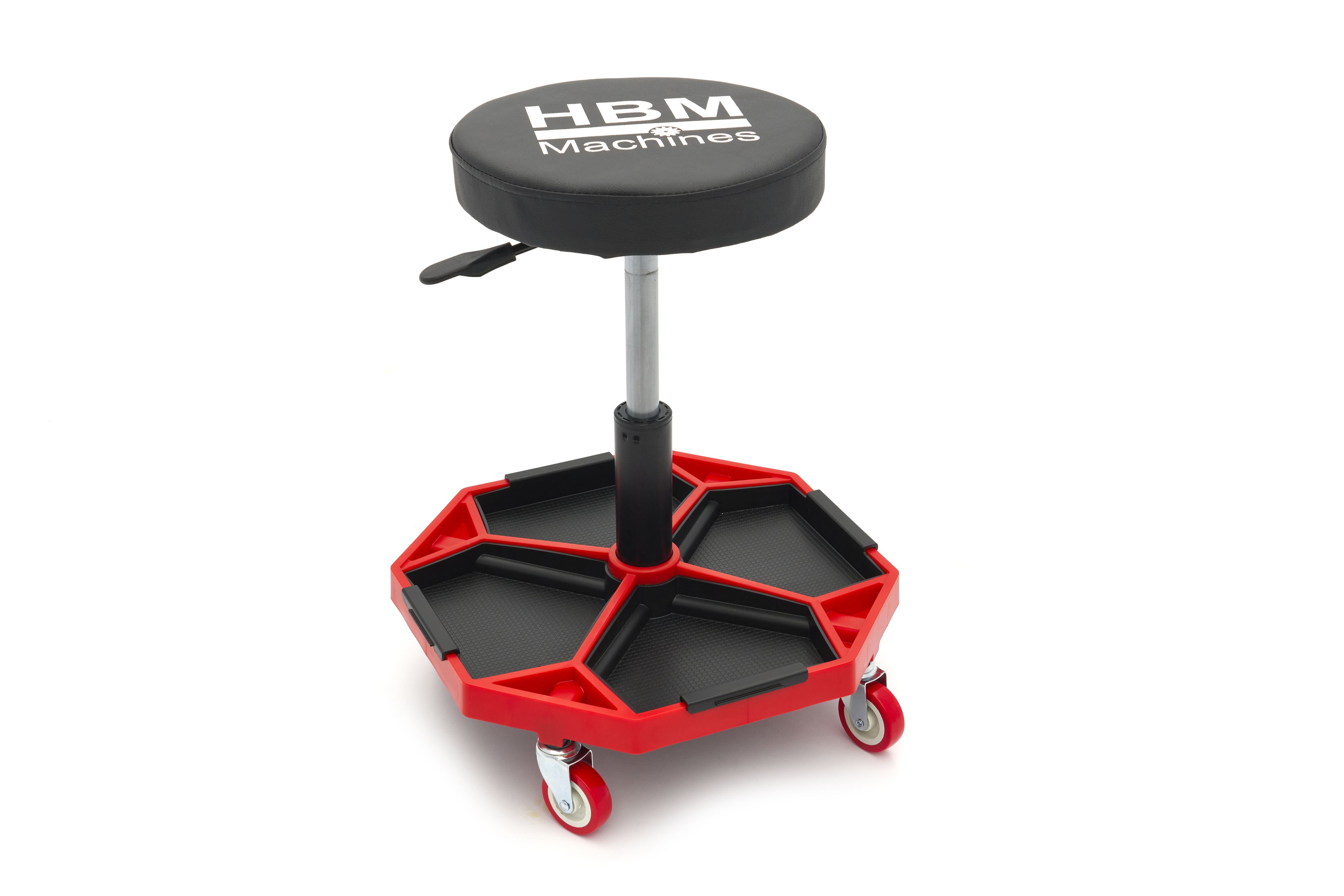 Silla neumática HBM con 4 bandejas de herramientas extraíbles