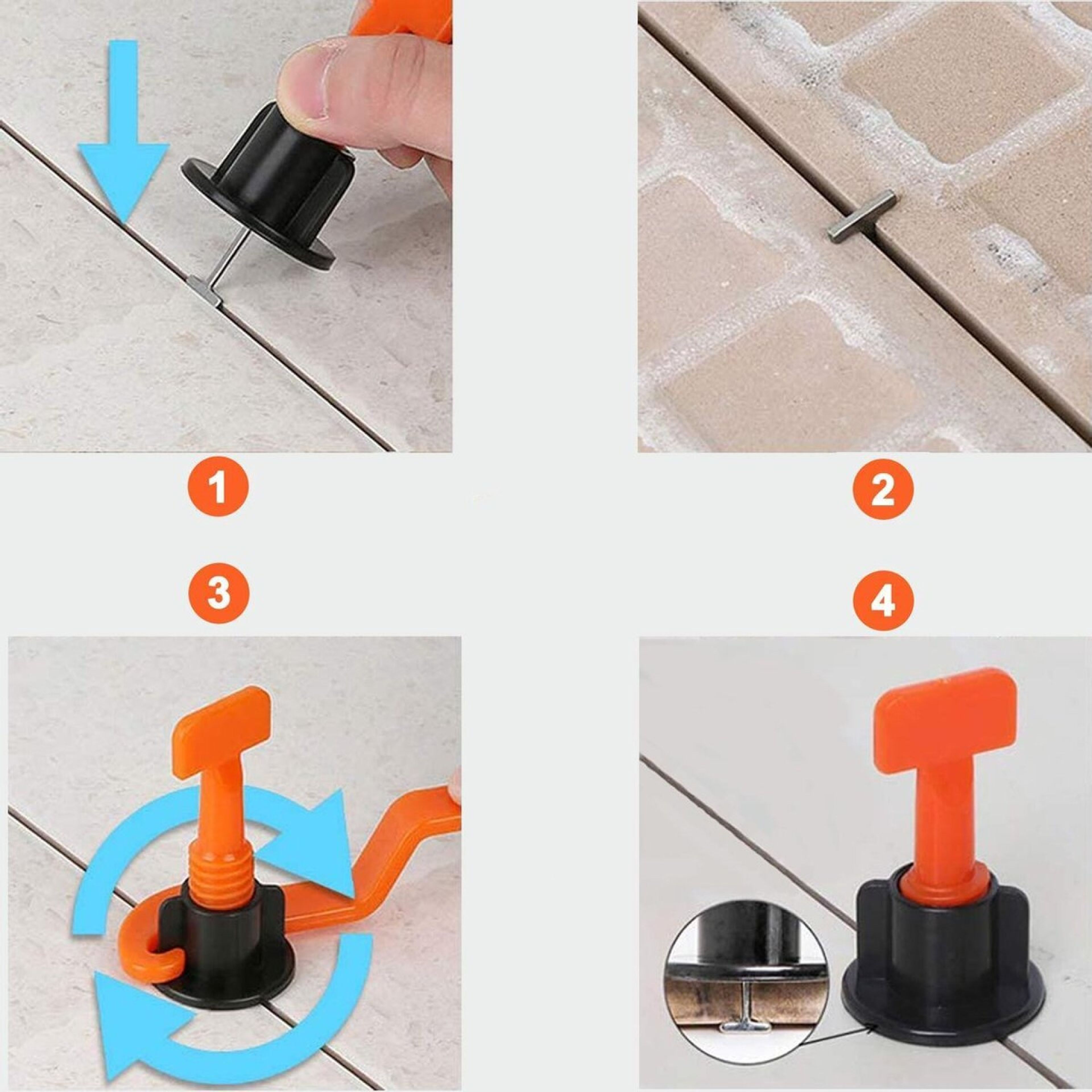 HBM Hulpstukken set voor het egaliseren van tegels, 50-delig Image 5