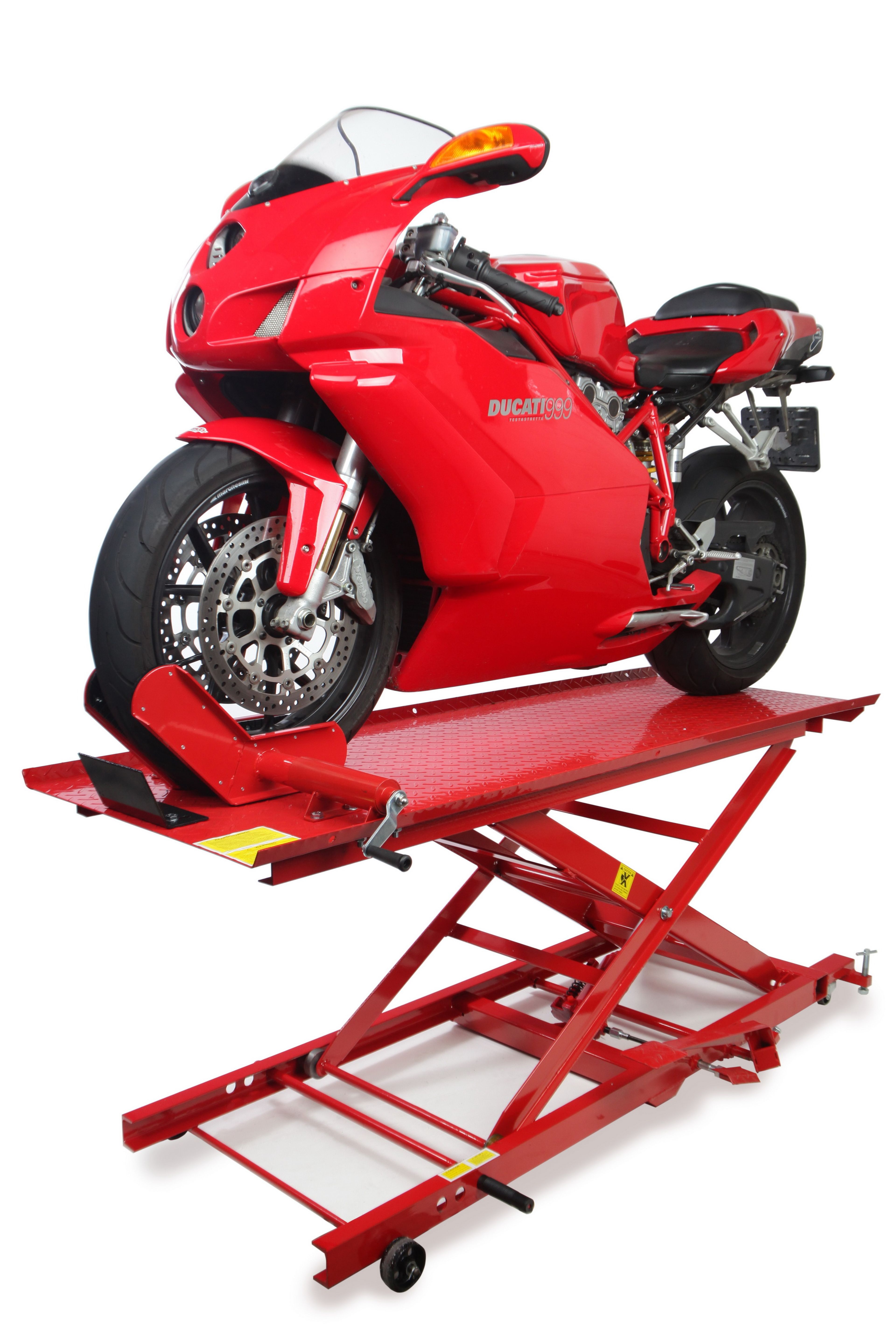 HBM 450 kg Tavolo elevatore per moto - Rosso Image 6