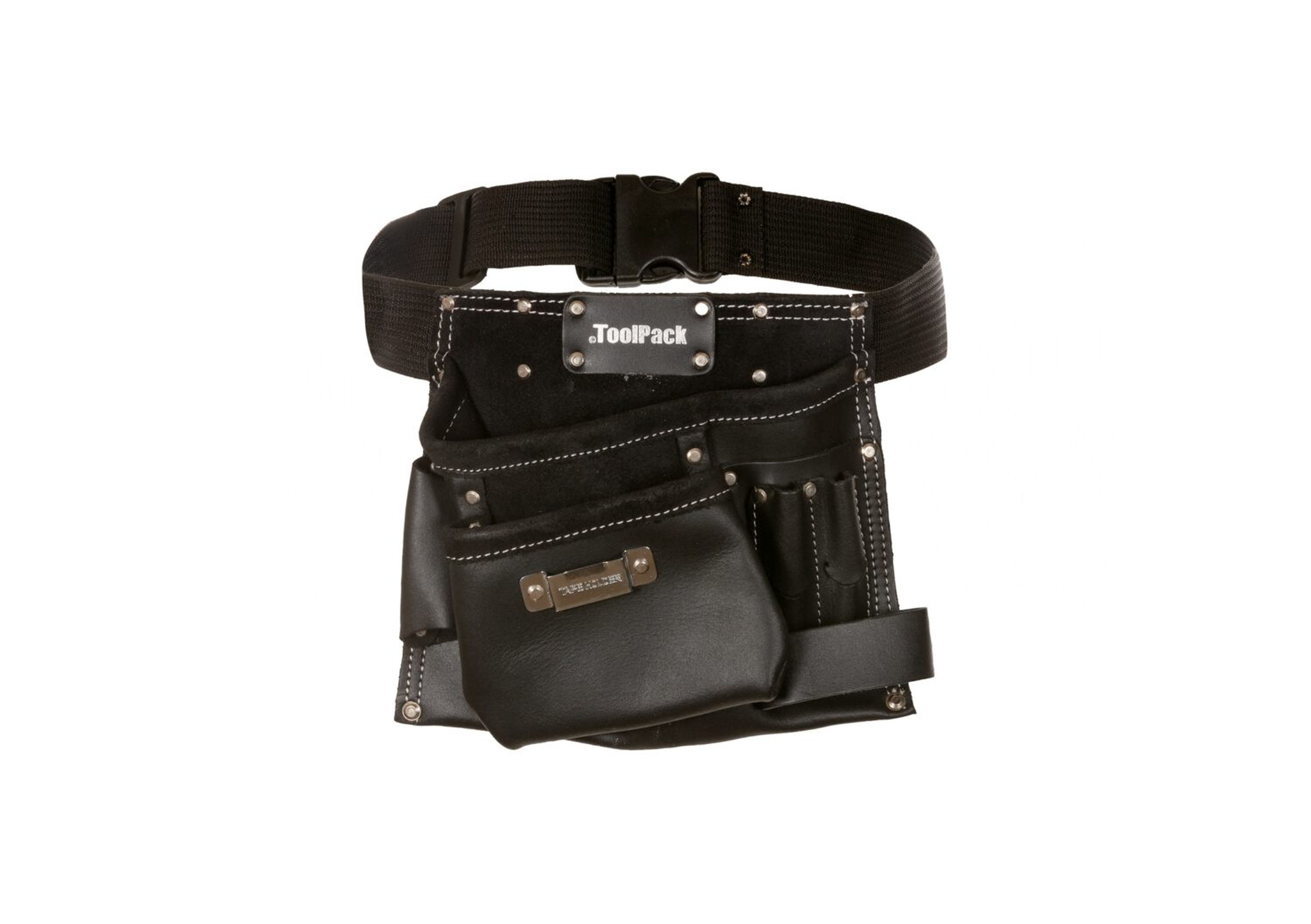 TP ; Ceinture porte-outils industrielle, 1 étui fixe, Porte-marteau, Finition noire