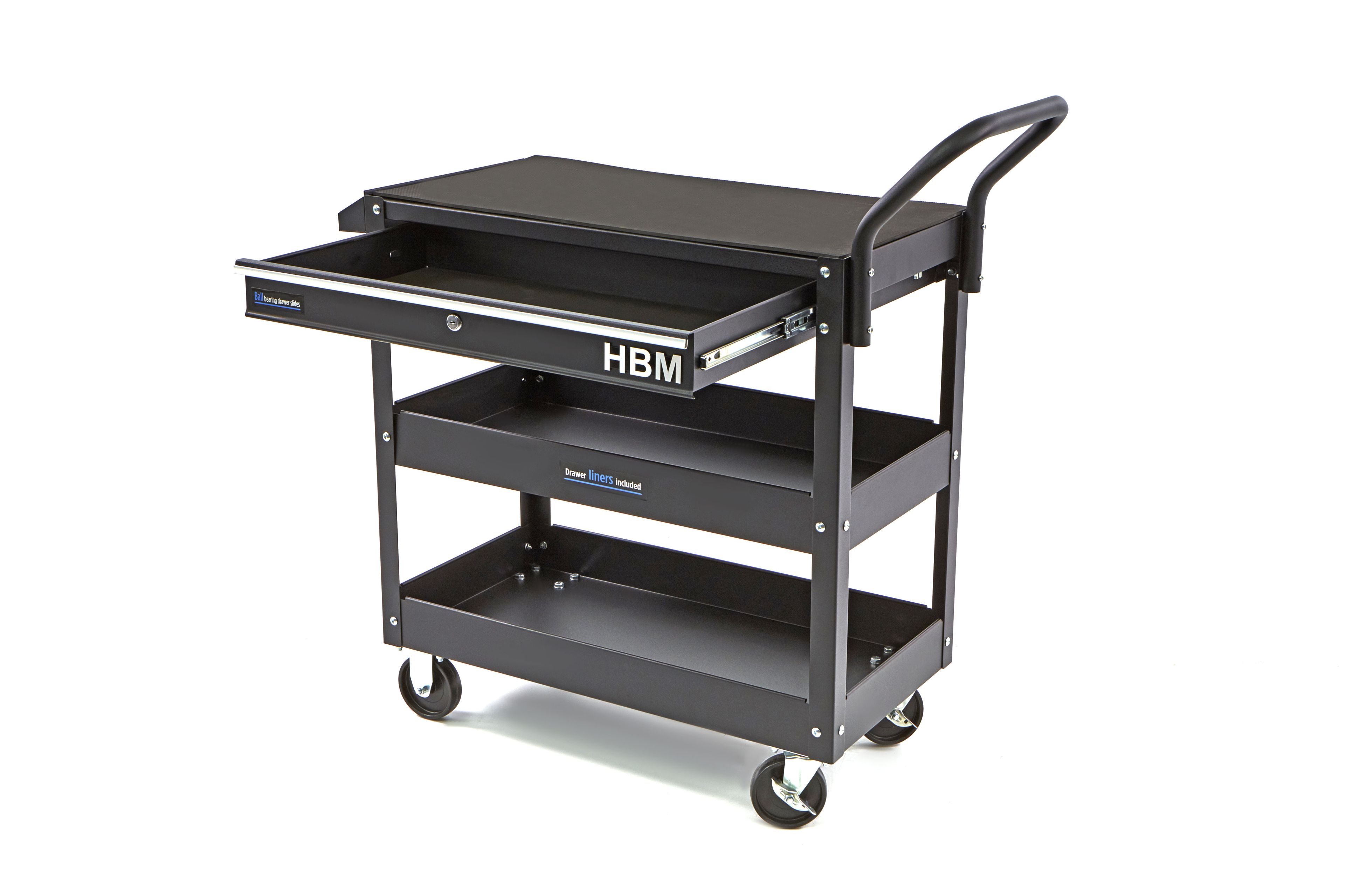 HBM Deluxe 3 Laags Universele Gereedschapswagen Met La en Rek Image 2