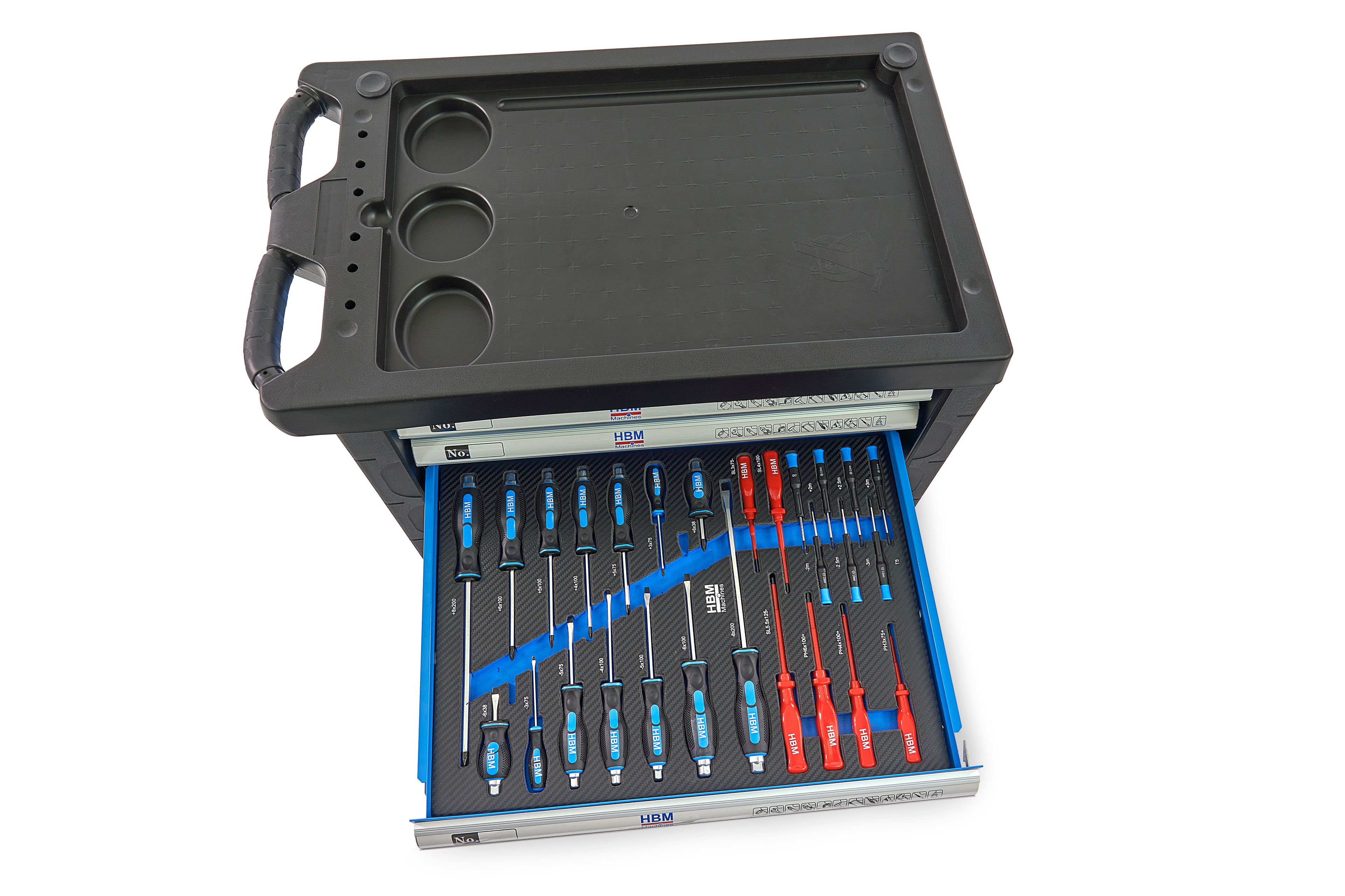 HBM servante à outils garnie 196 pièces, bleu Image 9